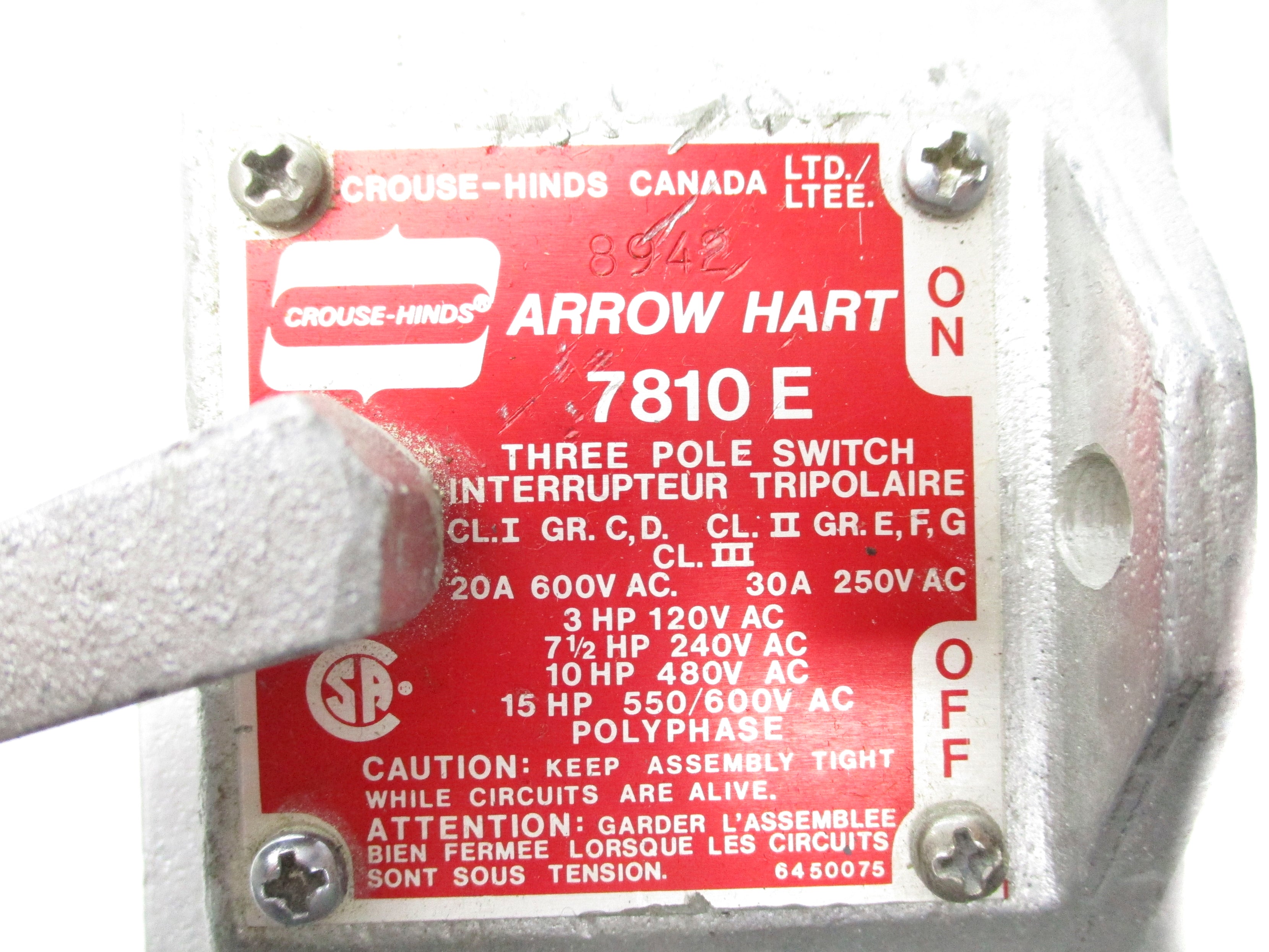 CROUSE-HINDS 7810E UNMP