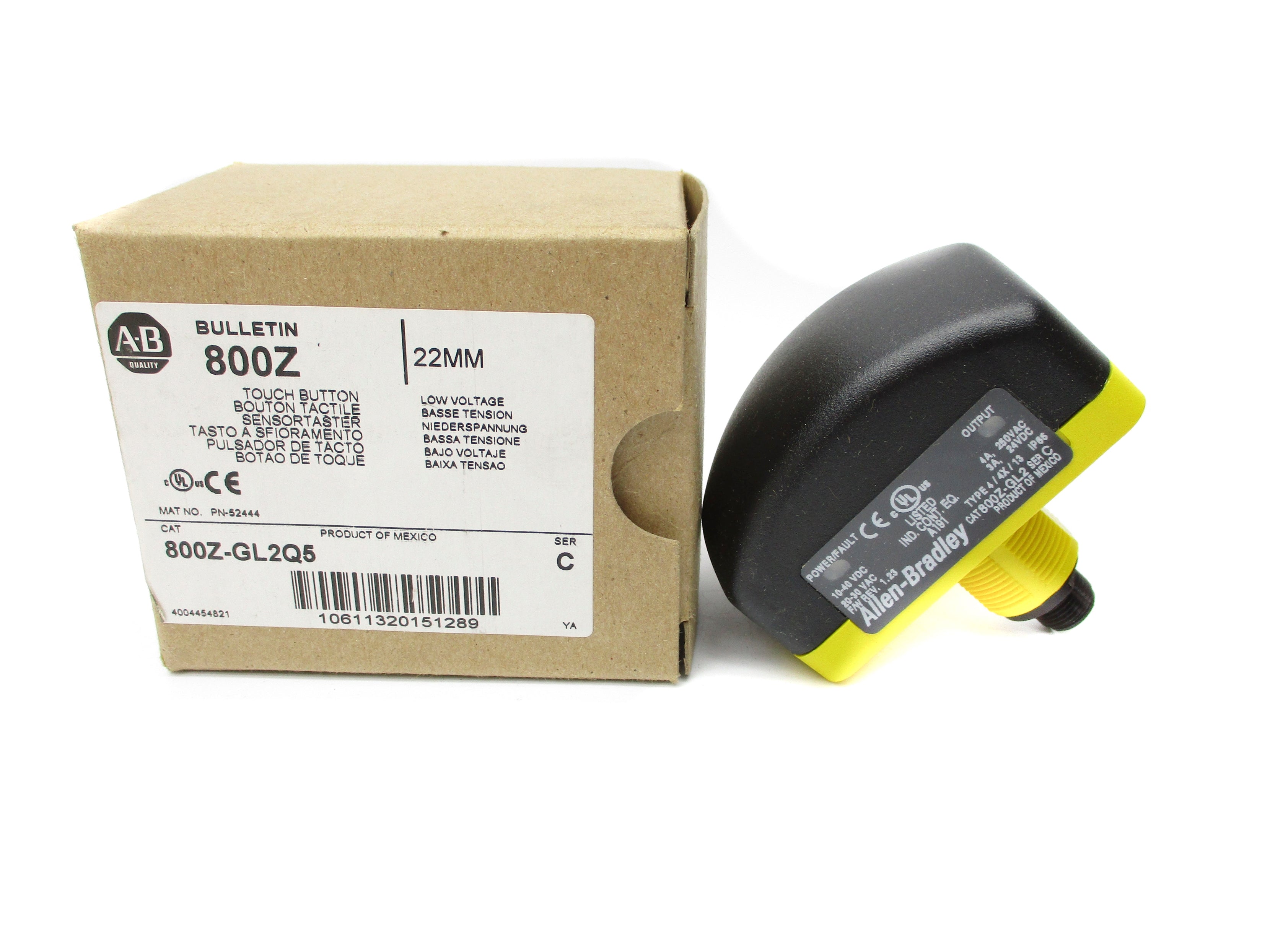 ALLEN BRADLEY 800Z-GL2Q5 SER. C (BR/WH) NSMP