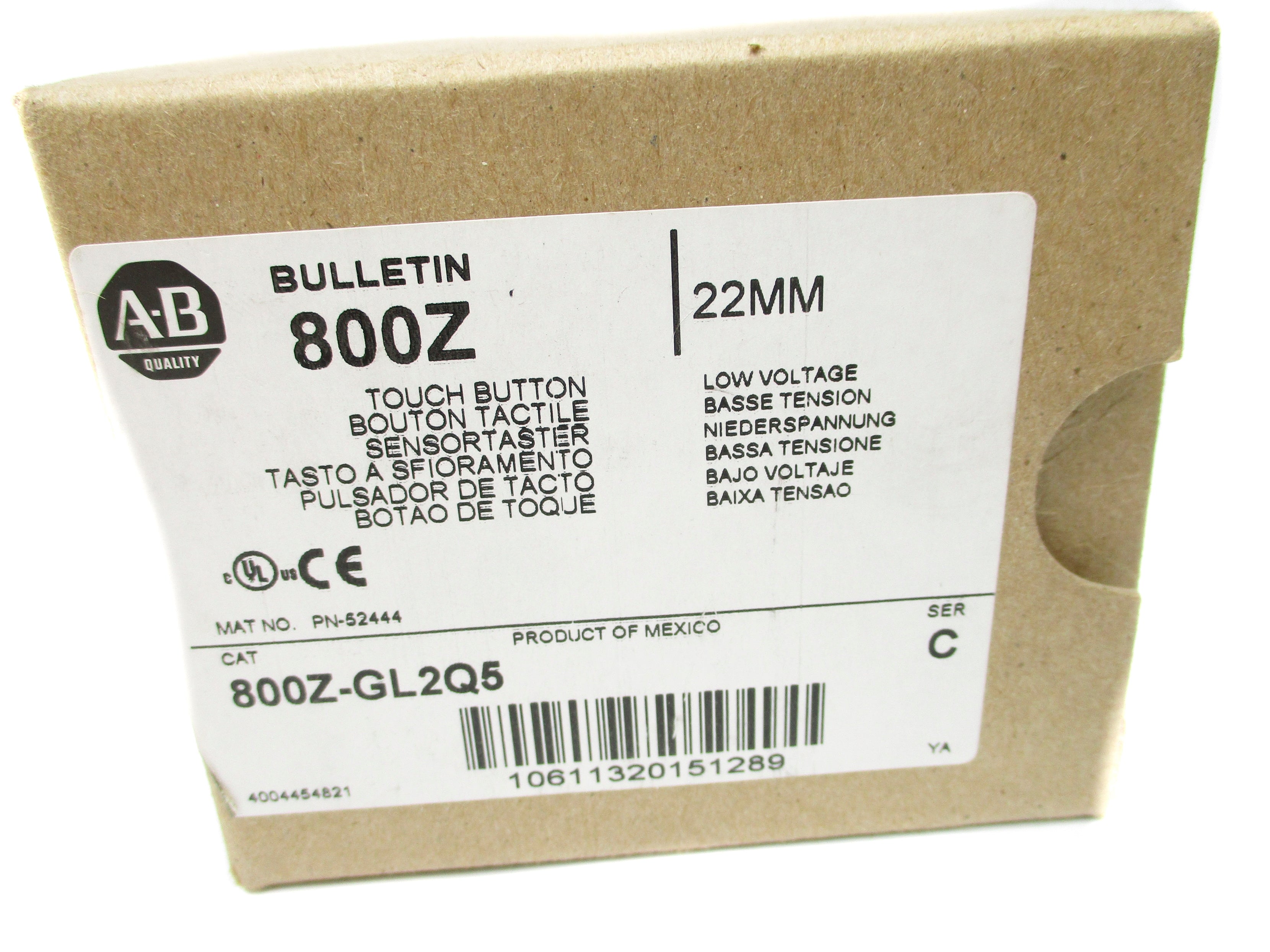 ALLEN BRADLEY 800Z-GL2Q5 SER. C (BR/WH) NSMP