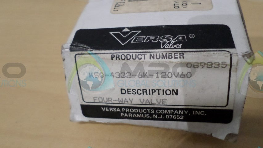 VERSA KSG-4332-6K-120V60 FOUR WAY VALVE *NEW IN BOX*