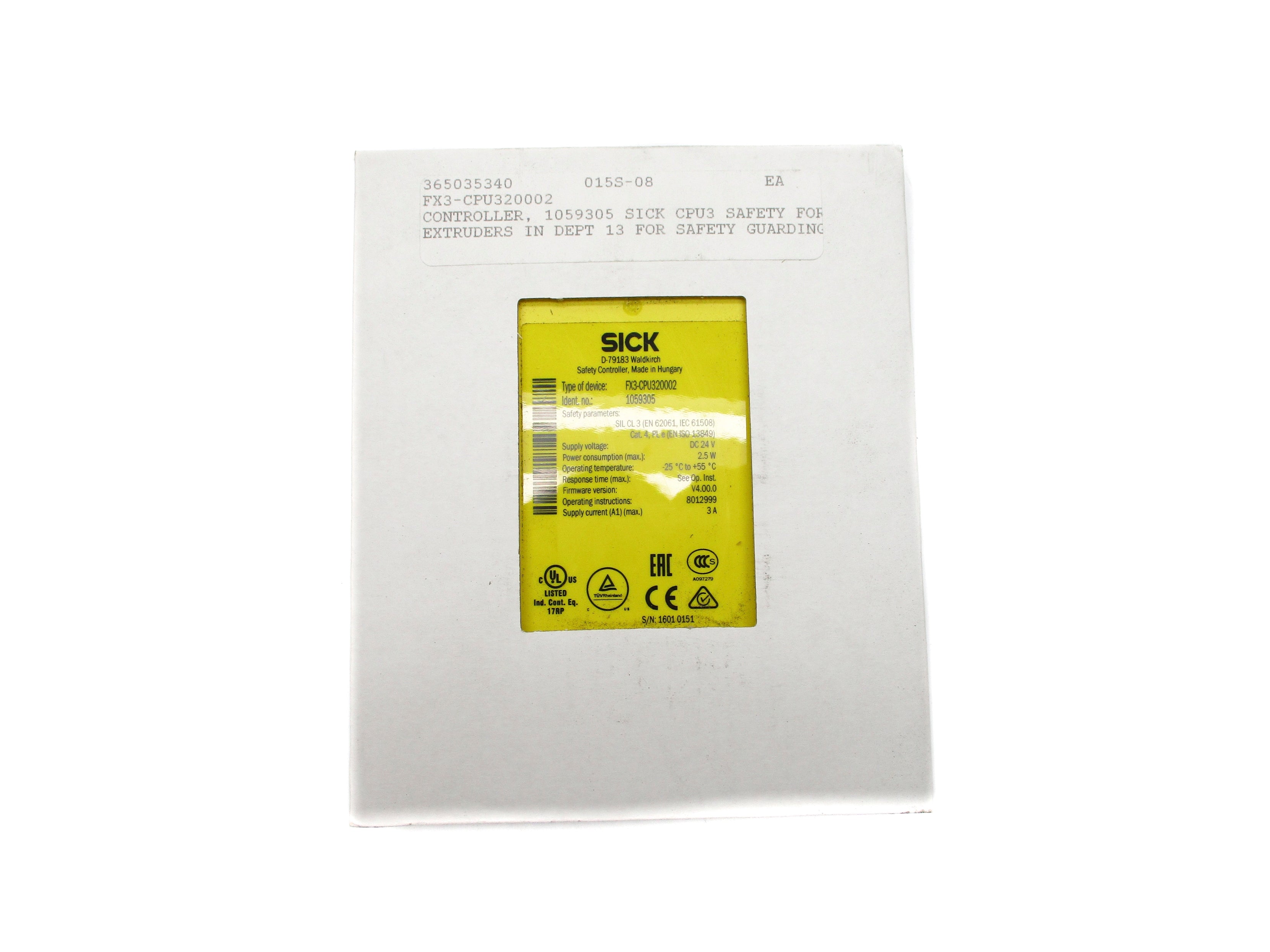 SICK FX3-CPU320002 24VDC NSMP