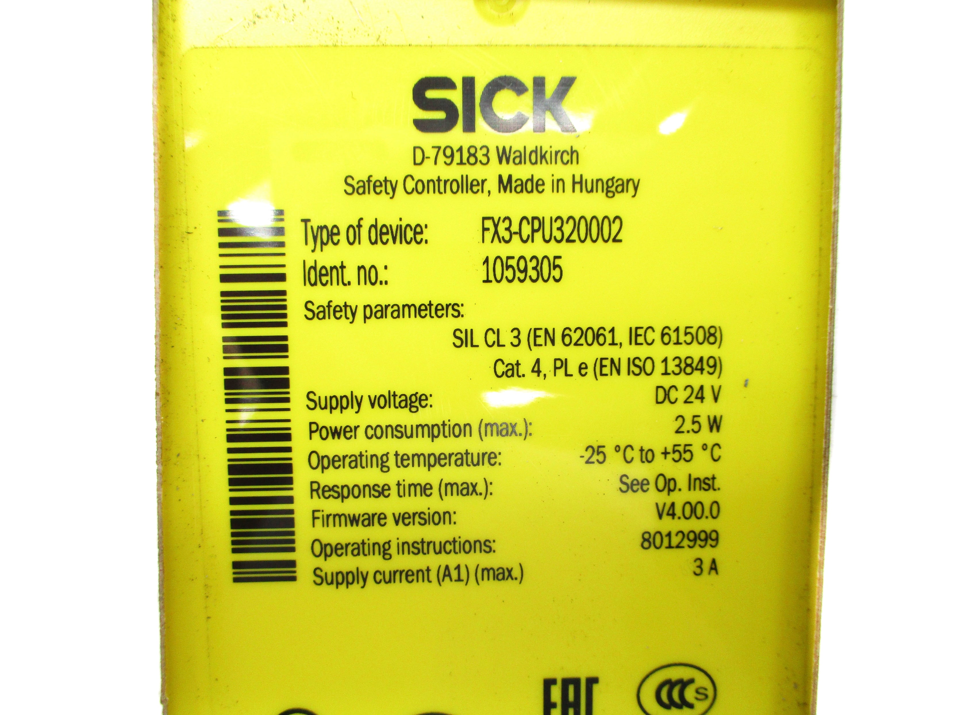 SICK FX3-CPU320002 24VDC NSMP