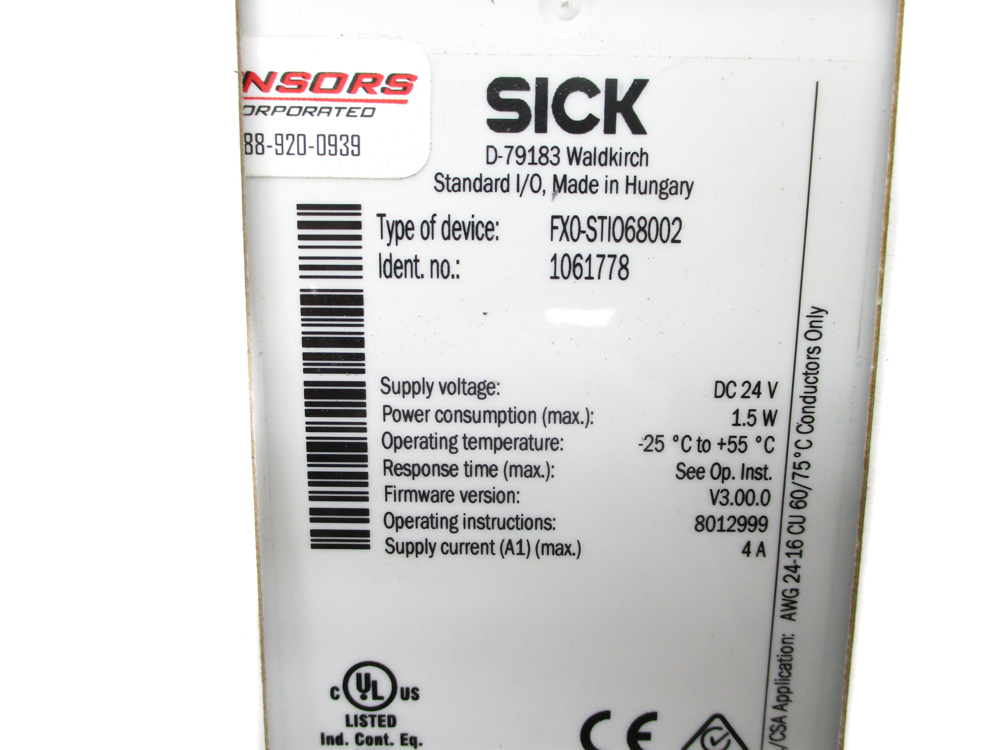 SICK FX0-STIO68002 24VDC NSMP