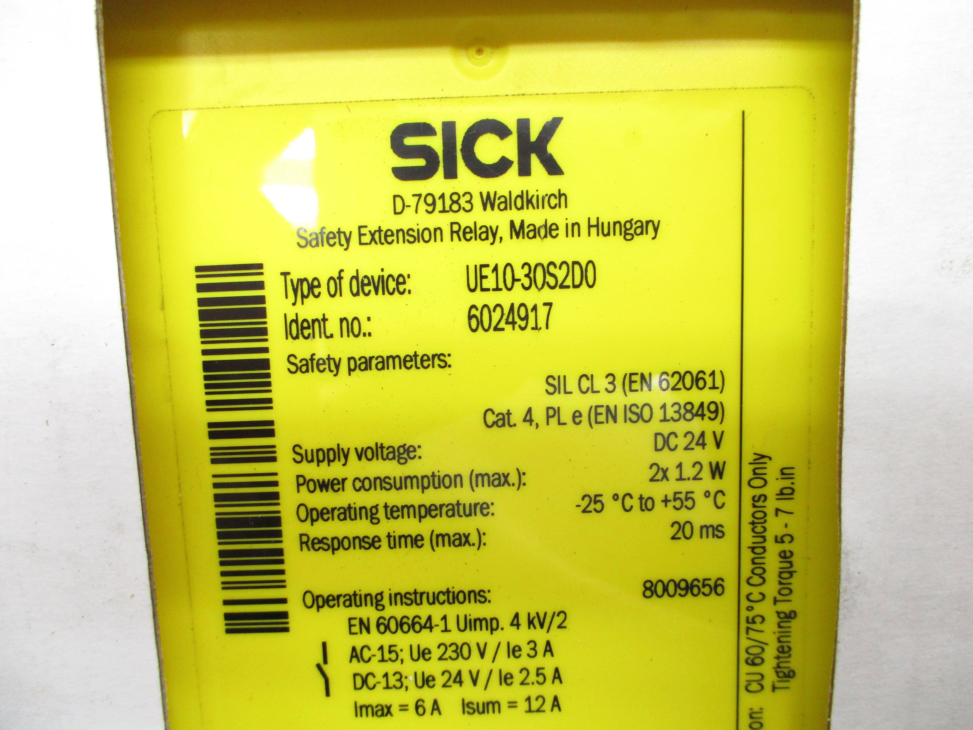SICK UE10-3OS2D0 24VDC NSMP
