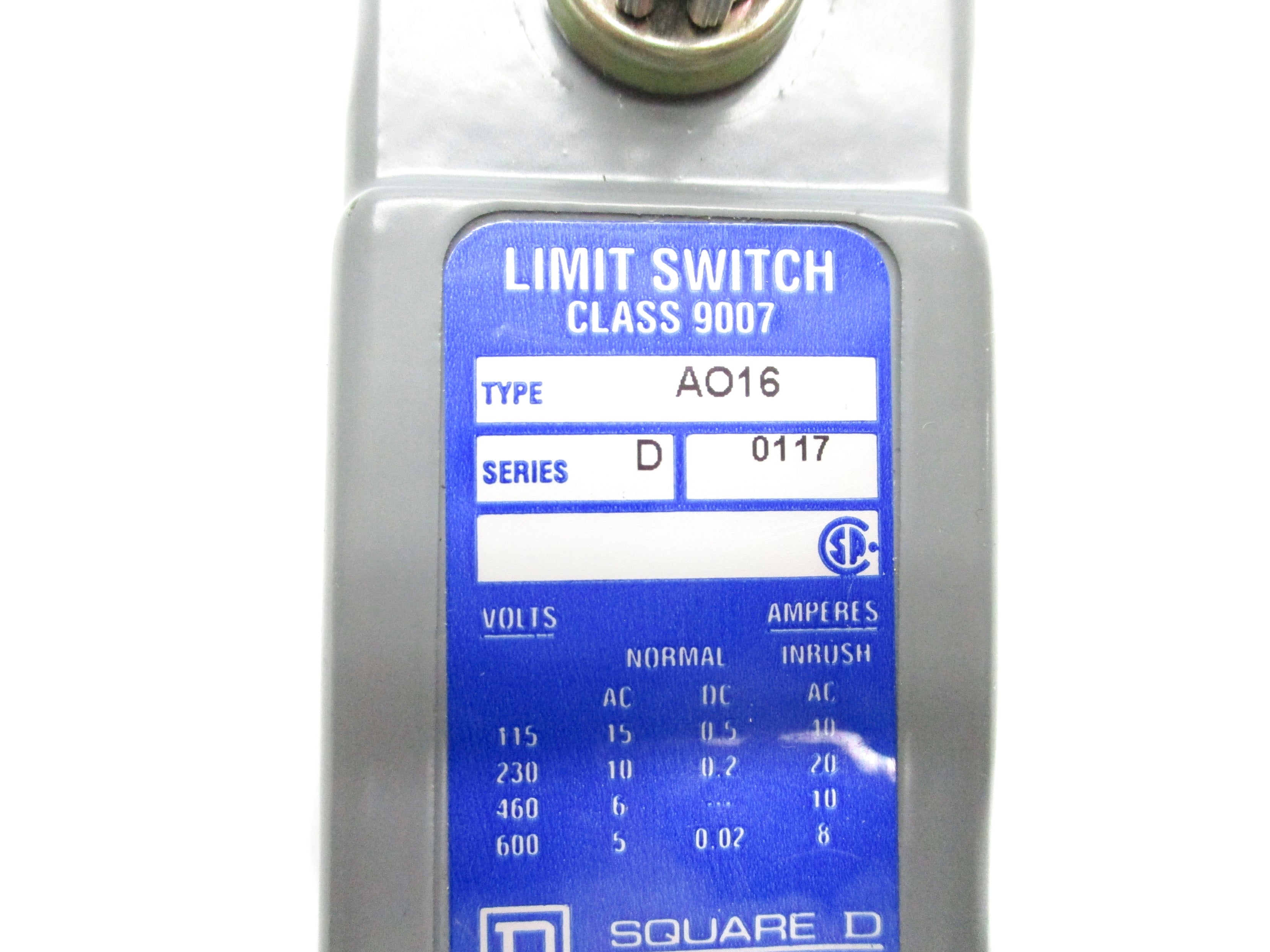 SQUARE D 9007AO16 SER. D (AS PICTURED) NSNP