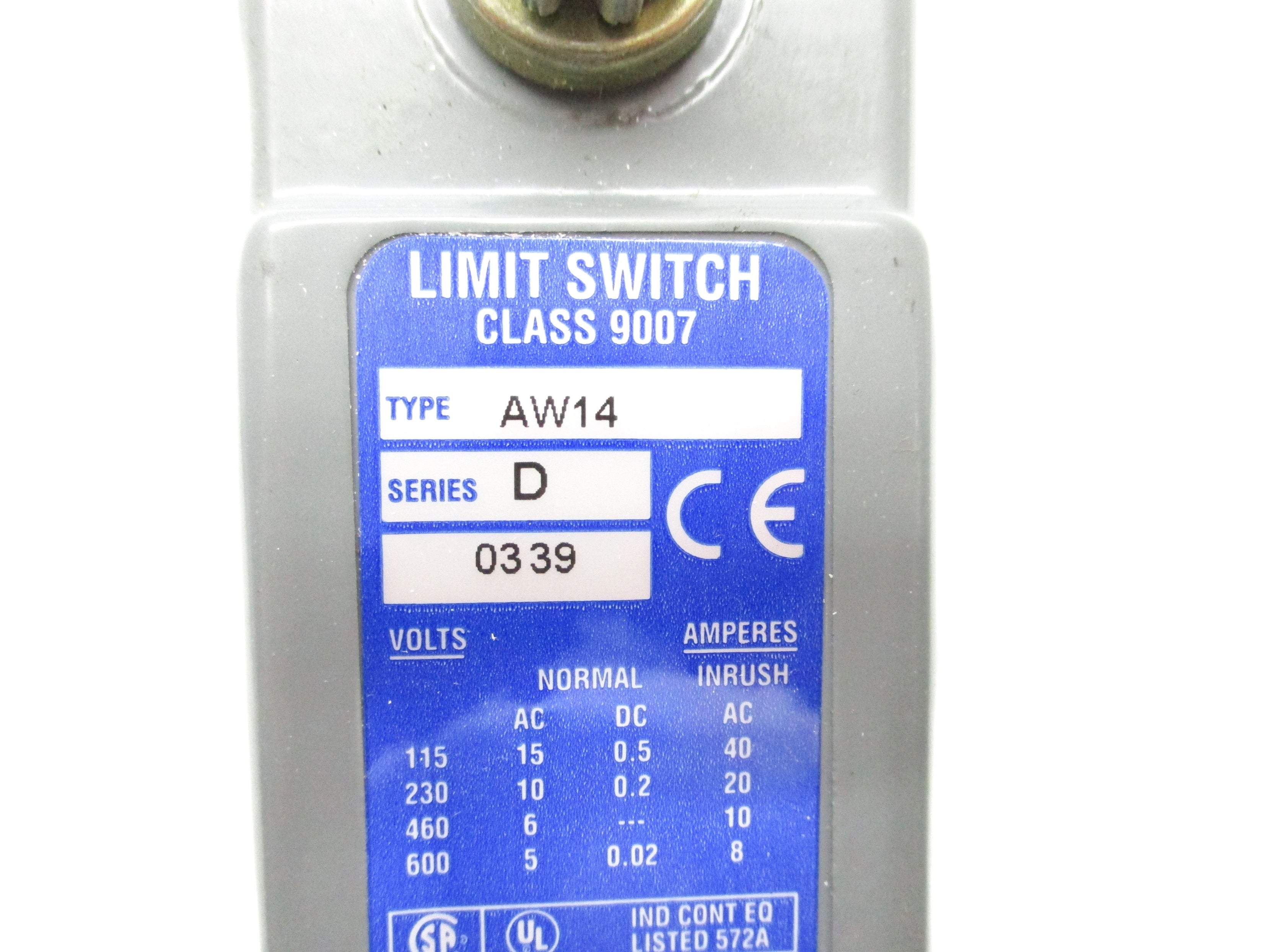 ALLEN BRADLEY 9007AW14 SER. D NSNP