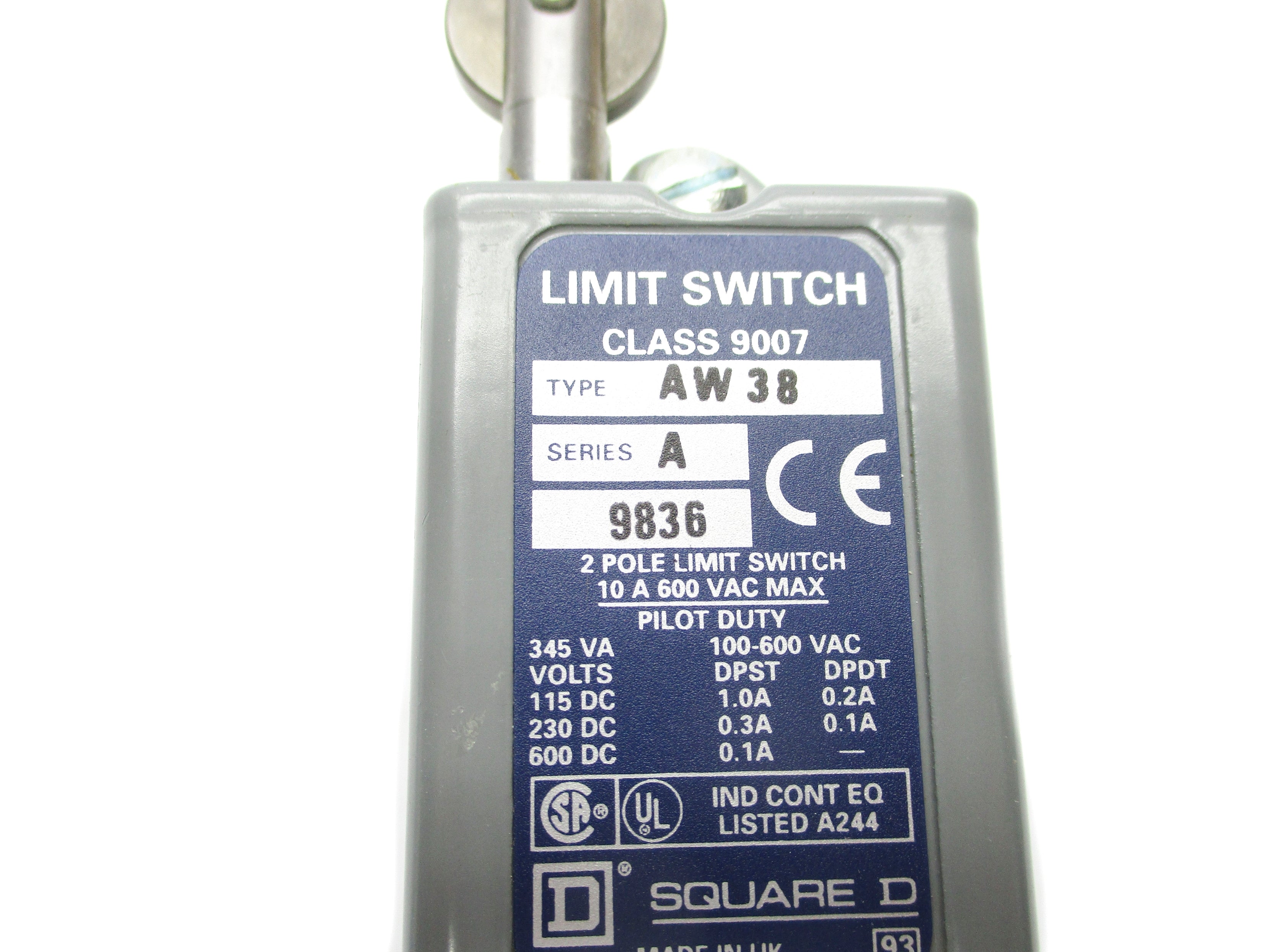 ALLEN BRADLEY 9007AW38 SER. A NSNP