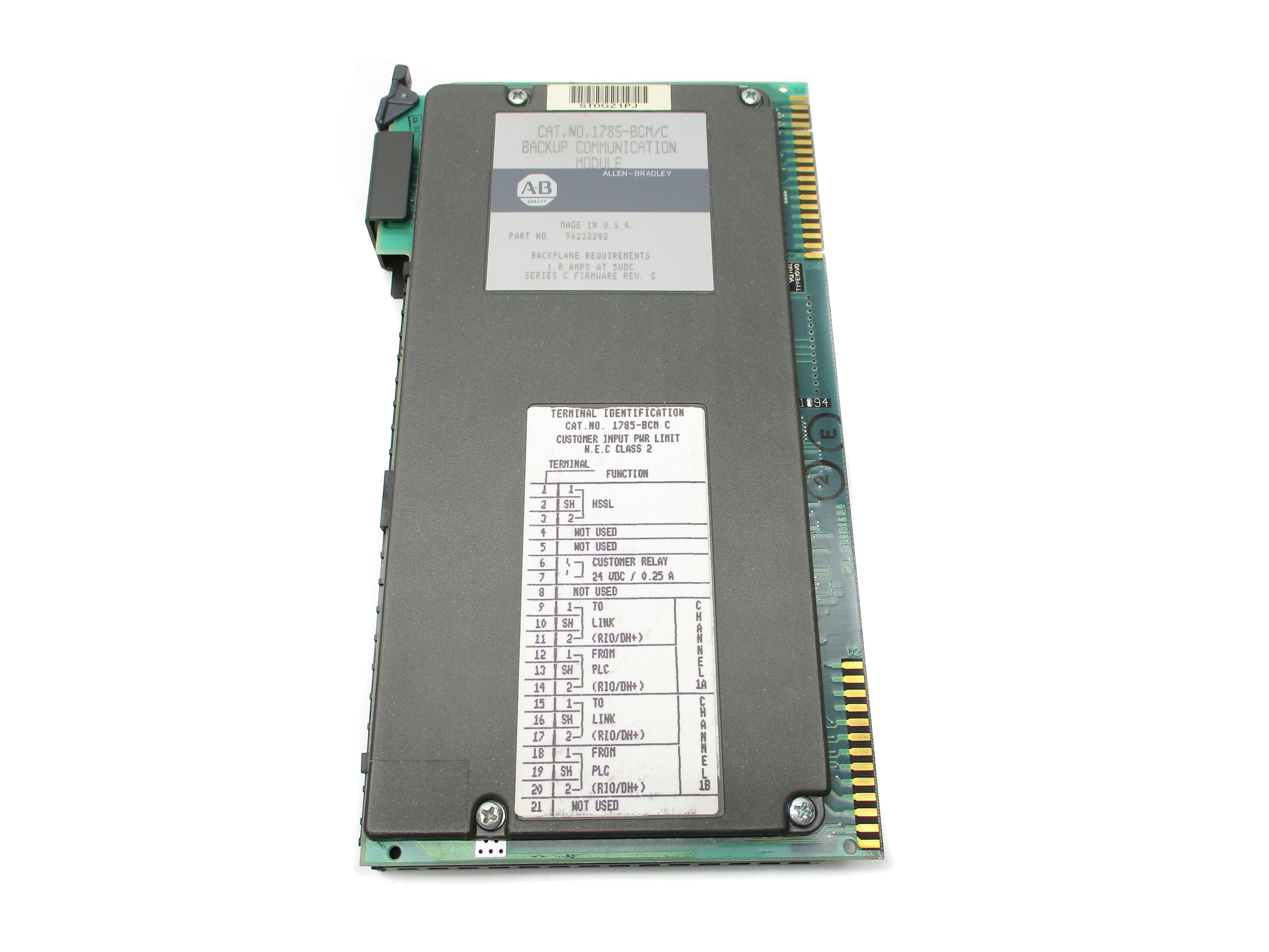 ALLEN BRADLEY 1785-BCM SER. C F/W G UNMP