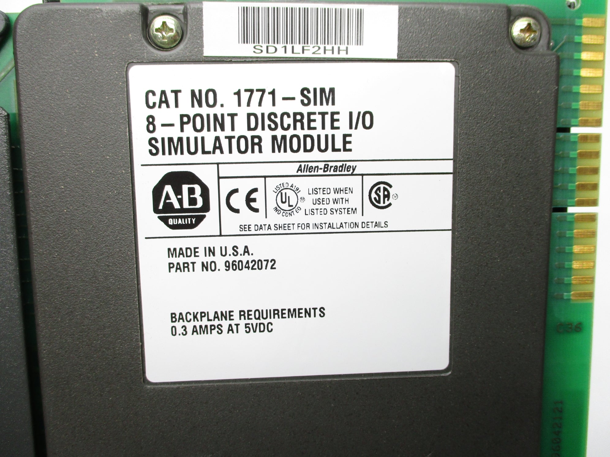 ALLEN BRADLEY 1771-SIM 5VDC 0.3A UNMP