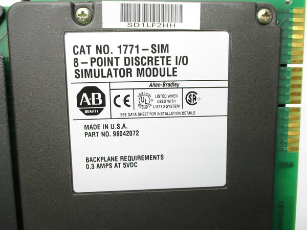 ALLEN BRADLEY 1771-SIM 5VDC 0.3A UNMP