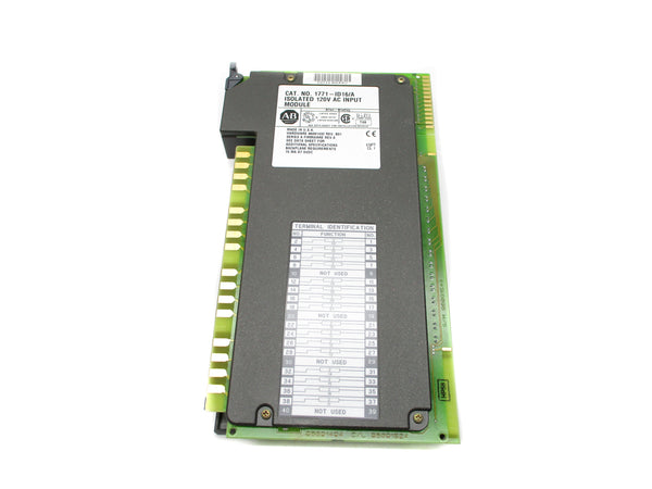 ALLEN BRADLEY 1771-ID16 SER. A F/W A 120VAC 0.075A (NO TERMINAL) UNMP