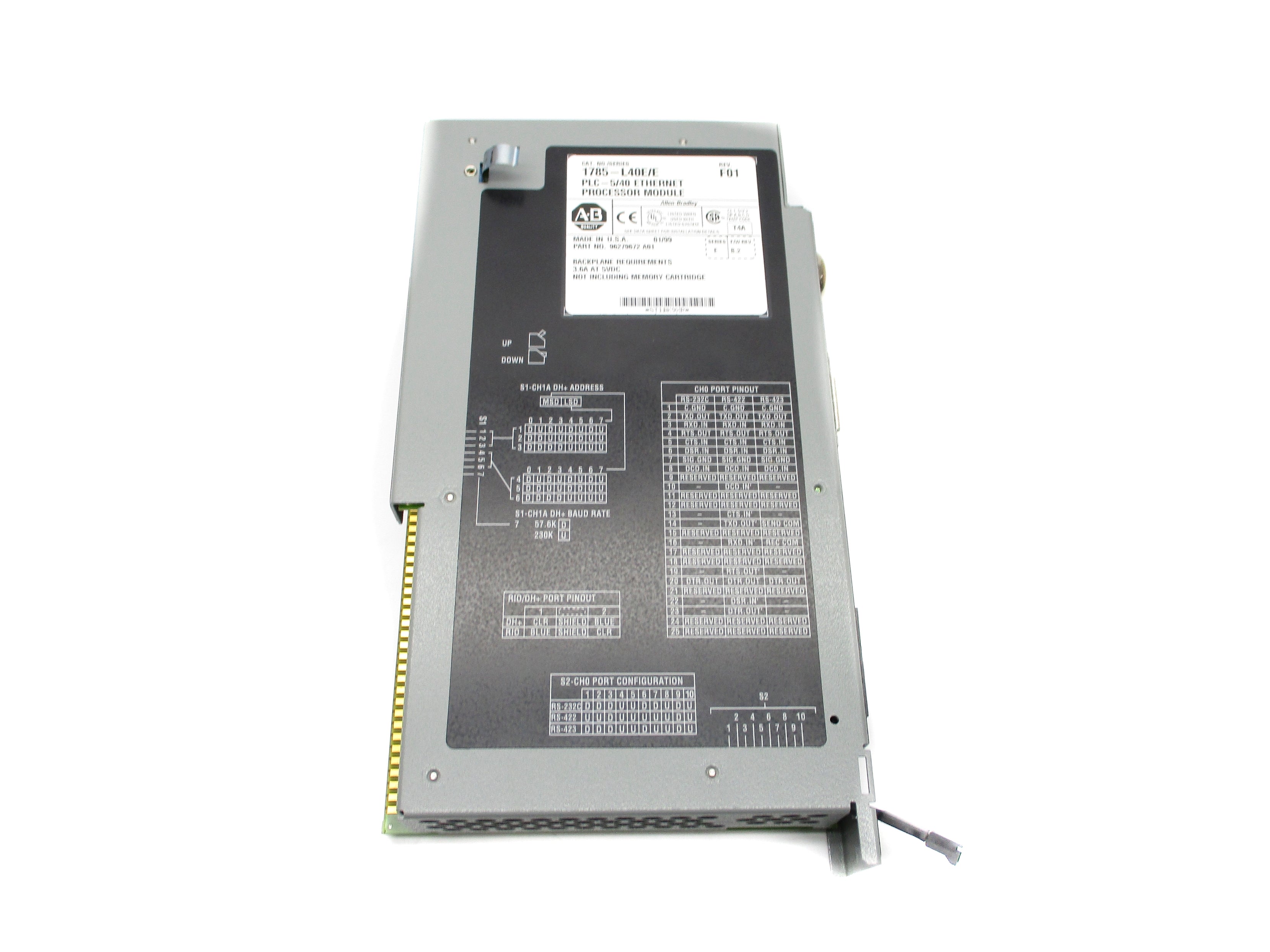 ALLEN BRADLEY 1785-L40E SER. E F/W B.2 (NO KEY) UNMP