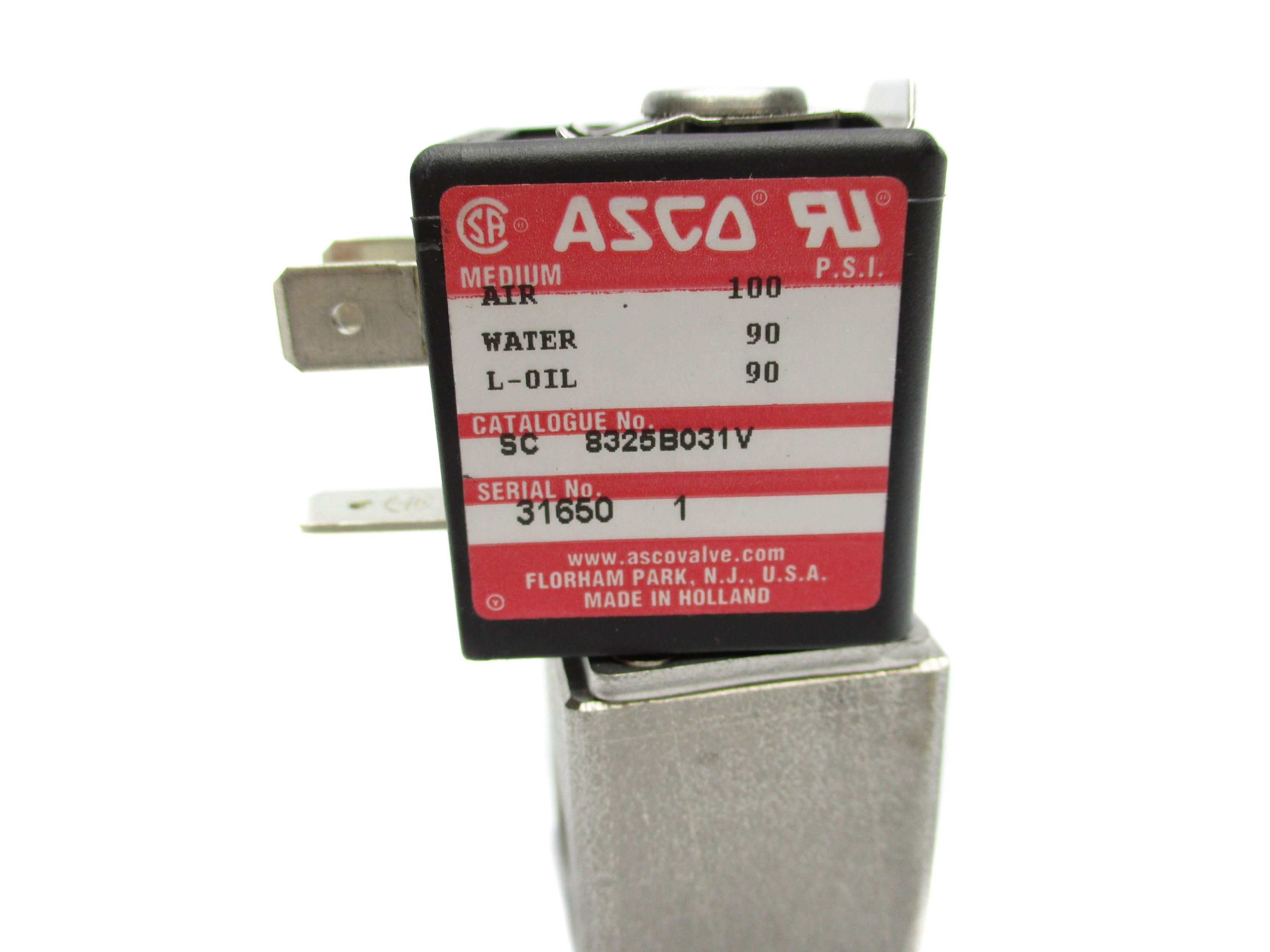 ASCO SC8325B031V 100PSI NSNP