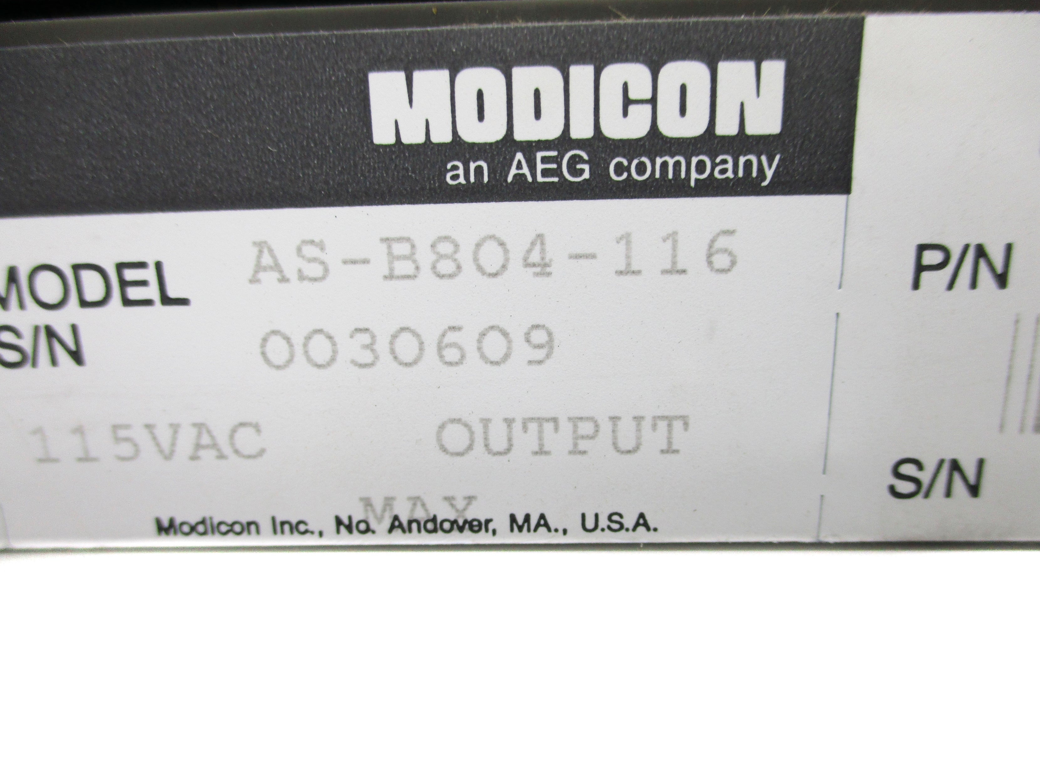 MODICON AS-B804-116 115VAC UNMP