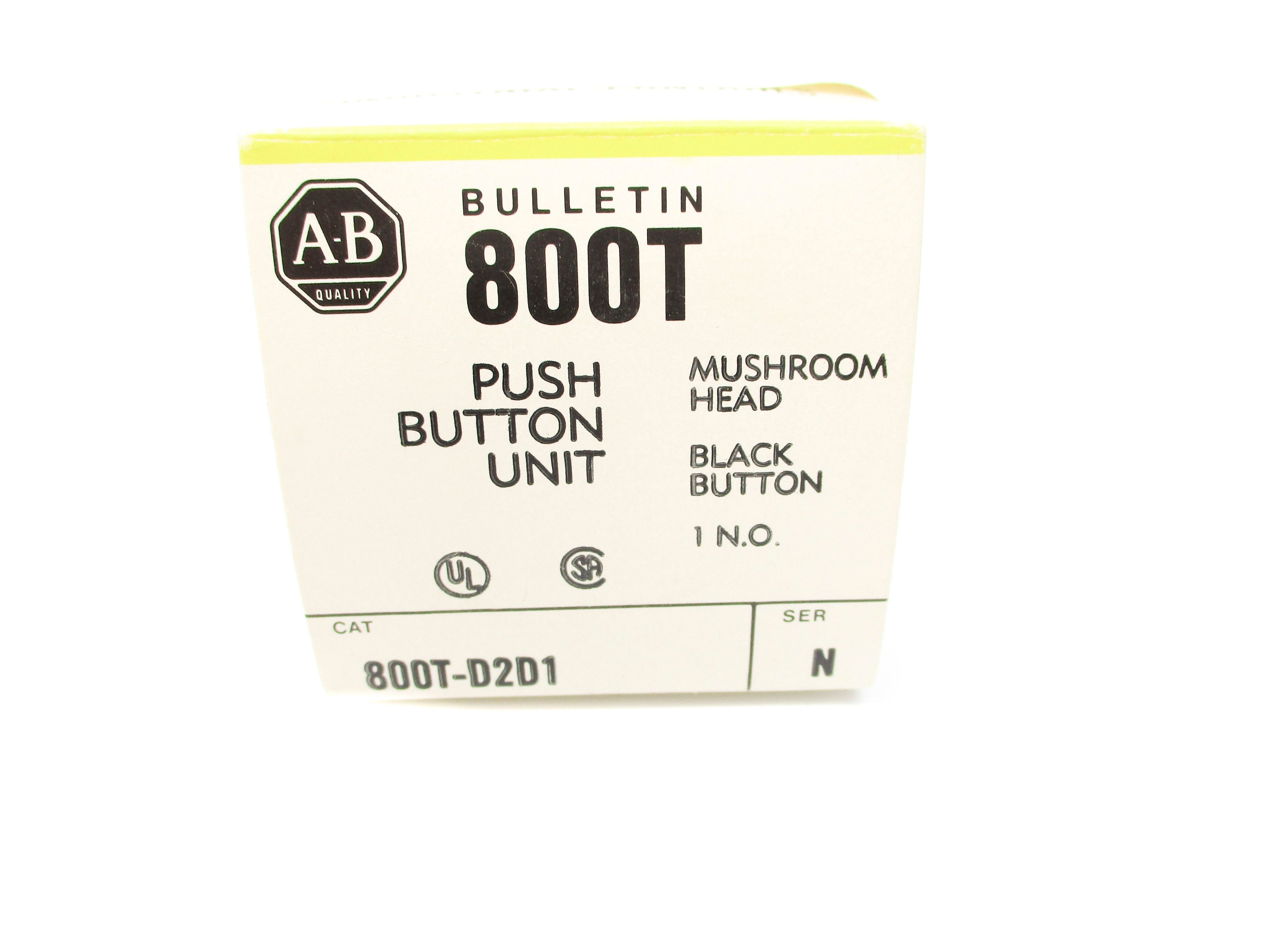ALLEN BRADLEY 800T-D2D1 SER. N (BK/YL) NSMP