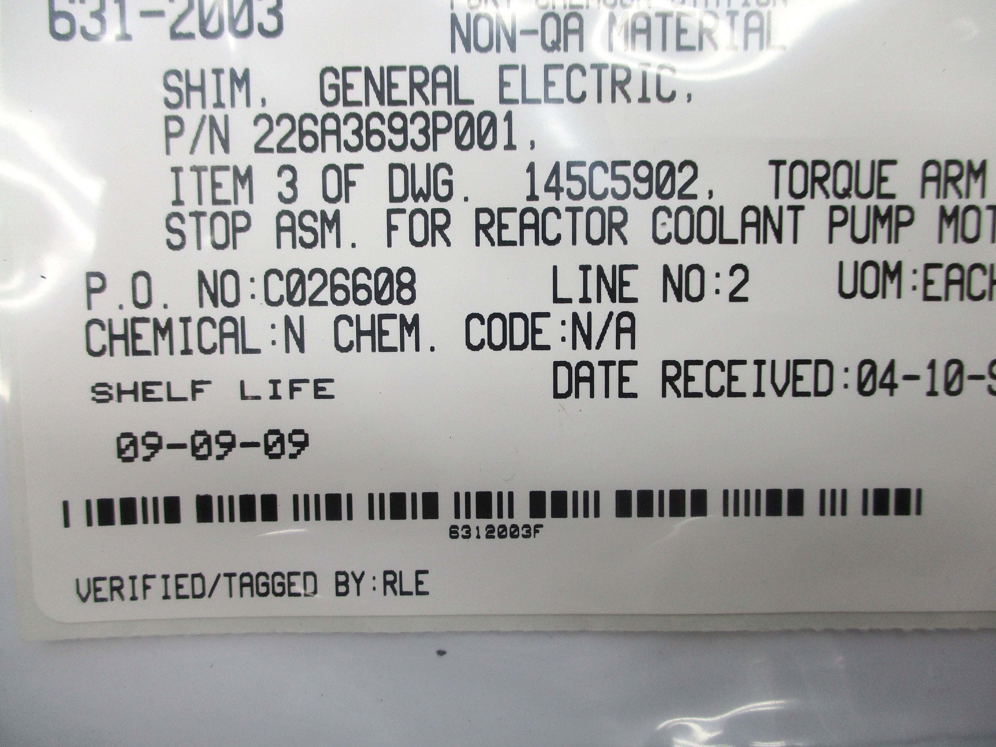 GENERAL ELECTRIC 226A3693P001 NSNP