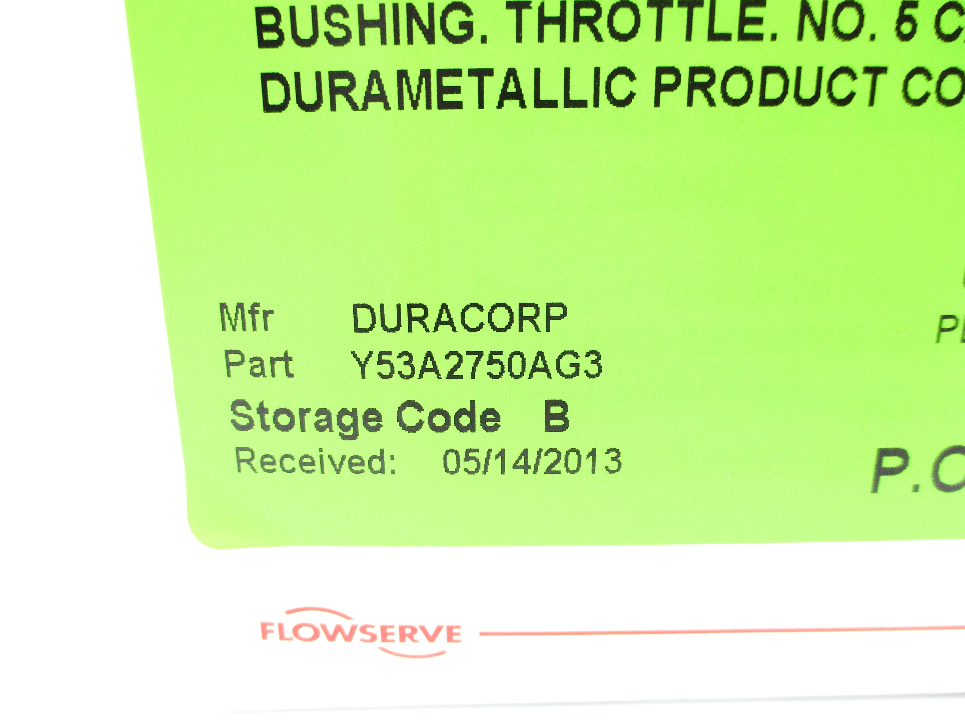 FLOWSERVE Y53A2750AG3 NSMP