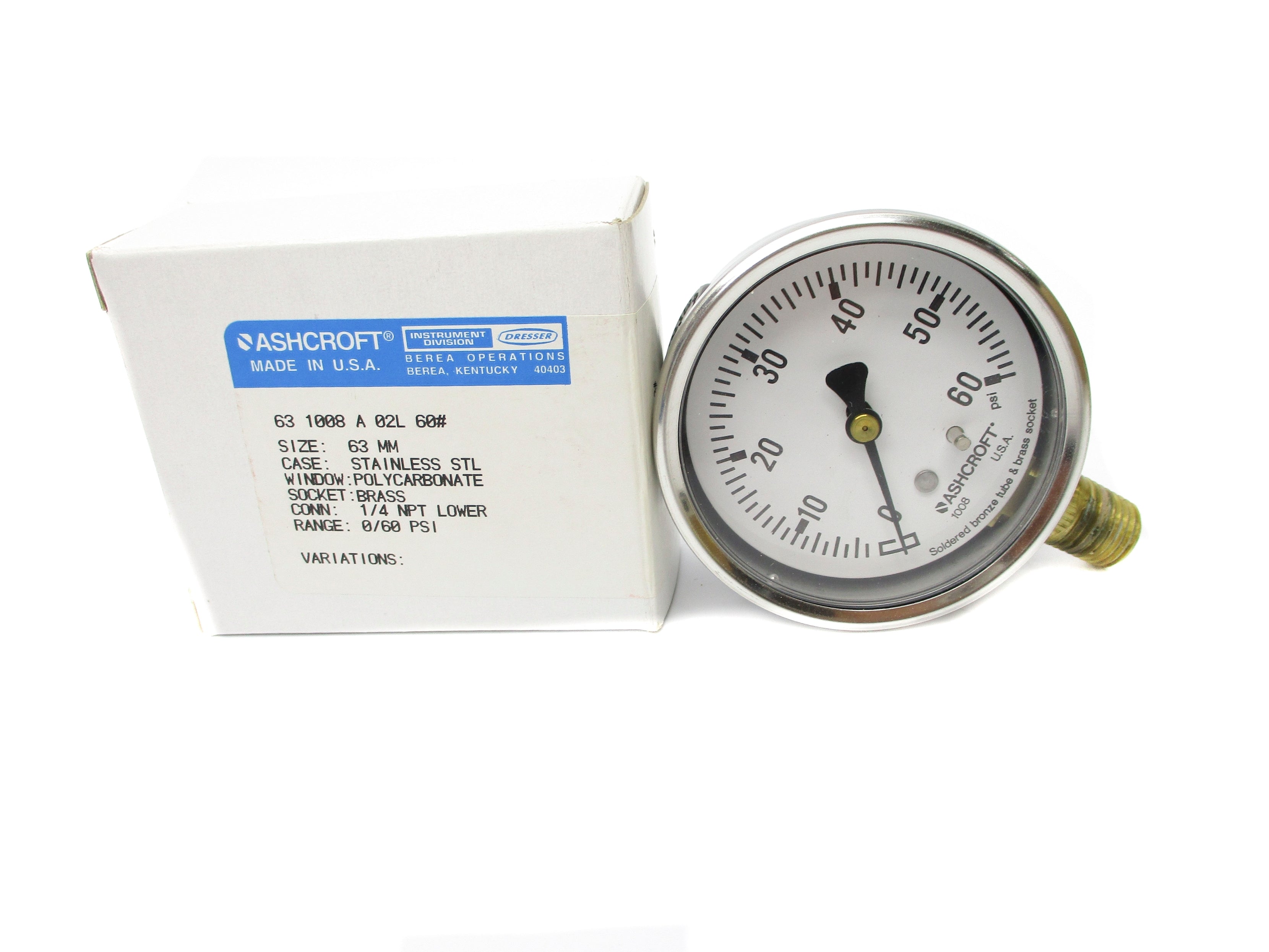 ASHCROFT 631008A02L60# 60PSI NSMP