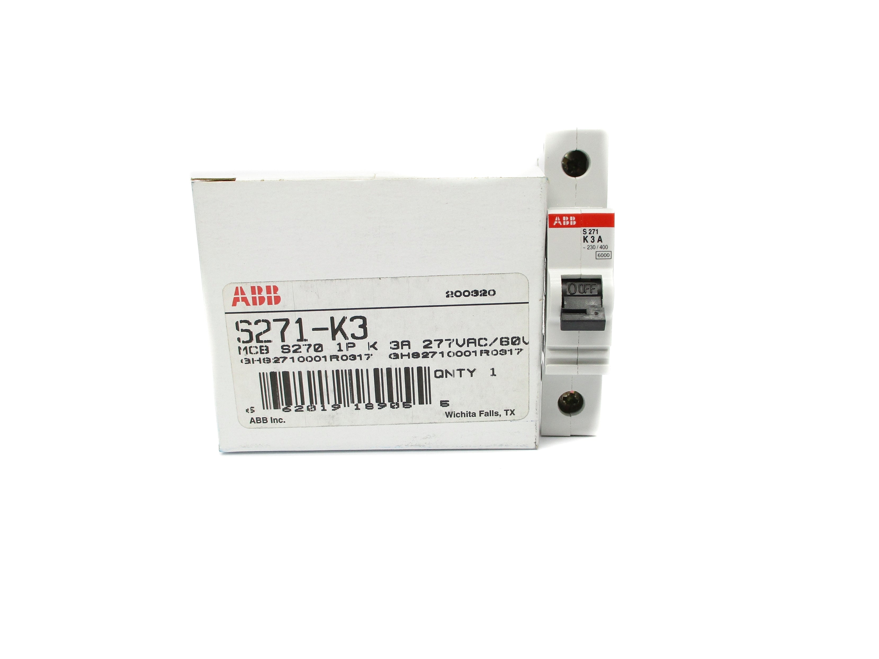 ABB S271-K3 3A 277VAC NSMP