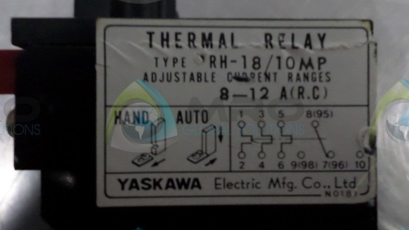 YASKAWA  RH-18/10MP  THERMAL RELAY *USED*