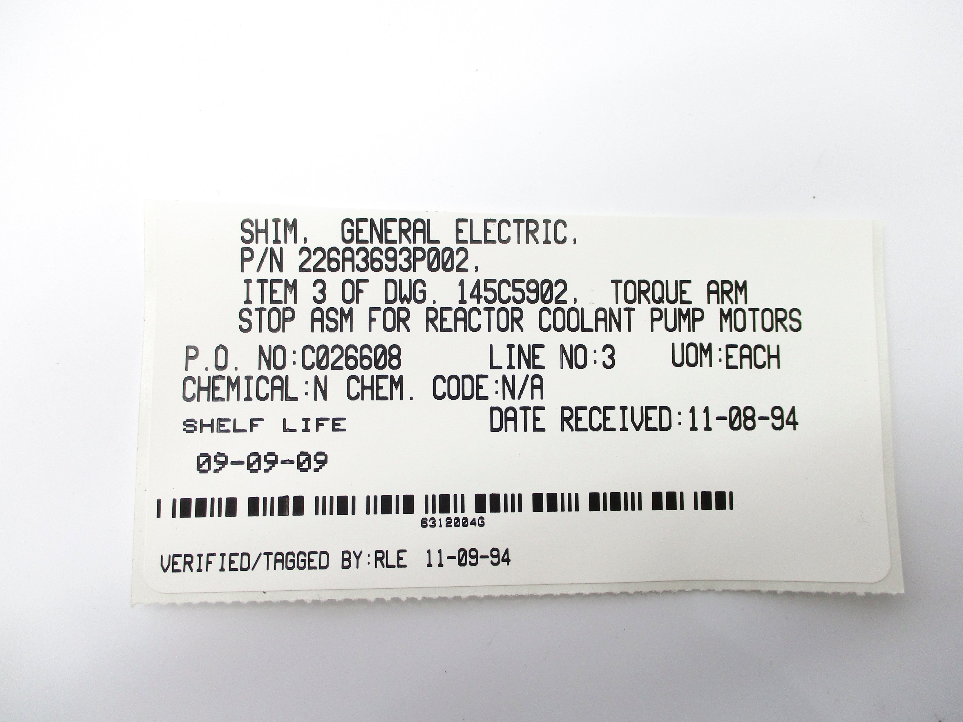 GENERAL ELECTRIC 226A3693P002 NSNP