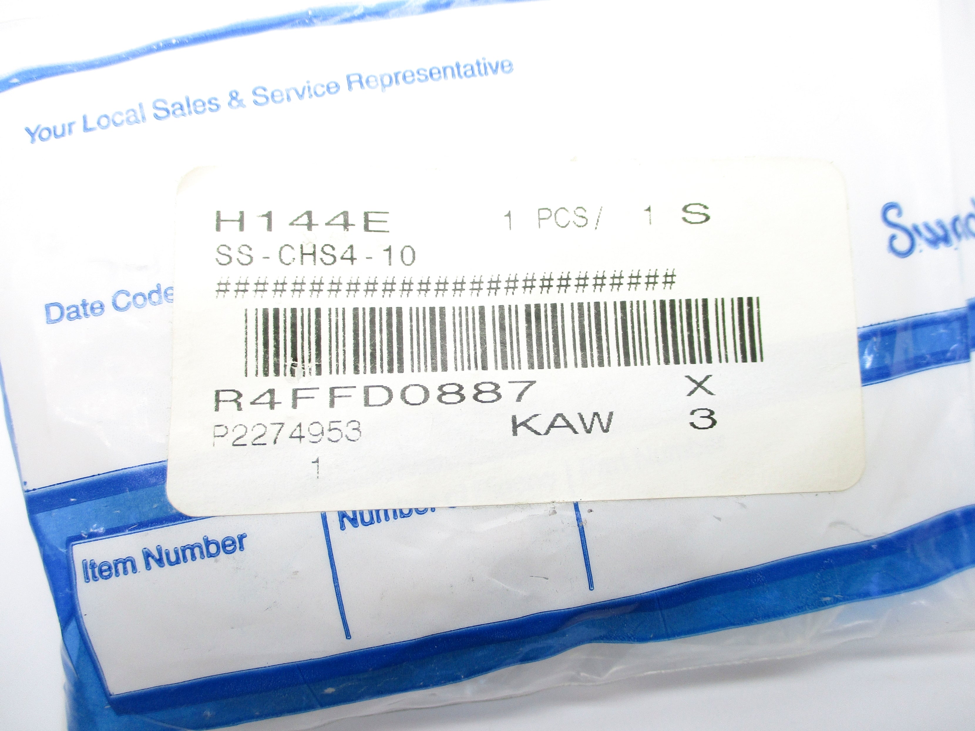 SWAGELOK SS-CHS4-10 NSMP