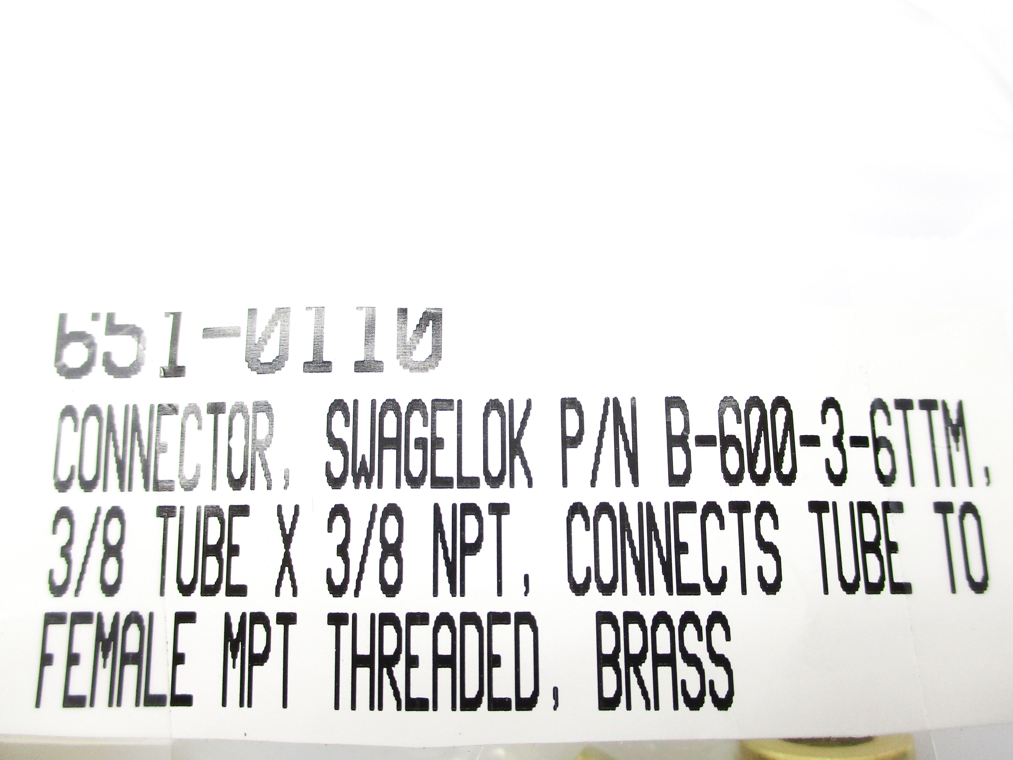 SWAGELOK B-600-3-6TTM NSNP