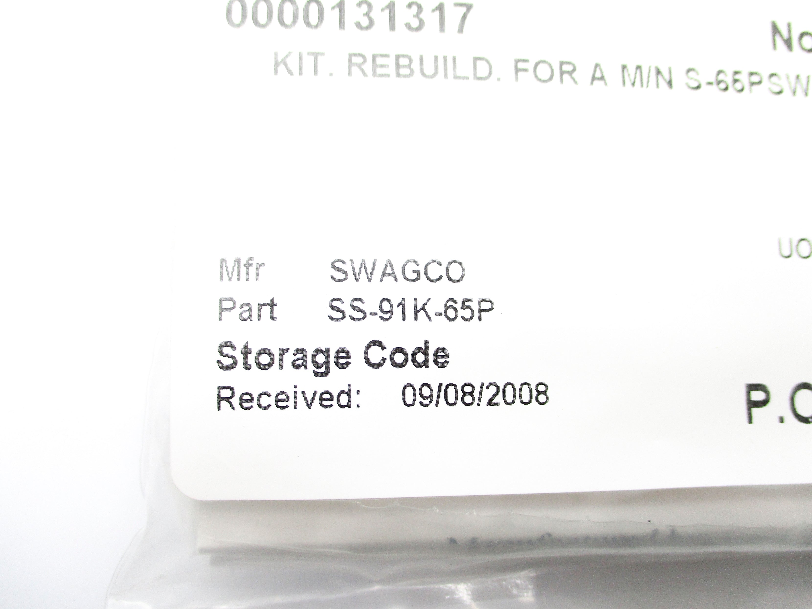 SWAGELOK SS-91K-65P NSMP