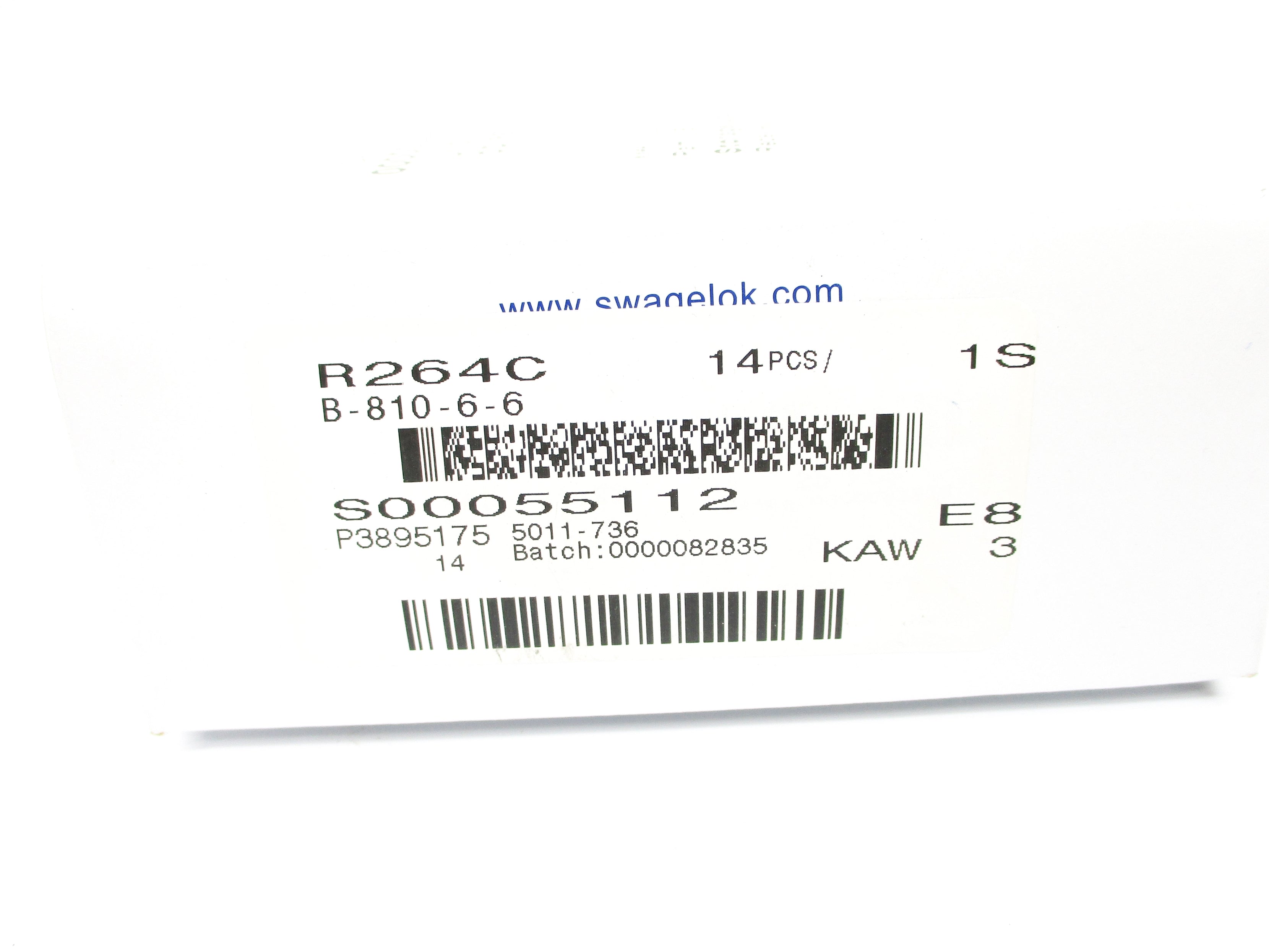 SWAGELOK B-810-6-6 (PKG OF 14) NSMP