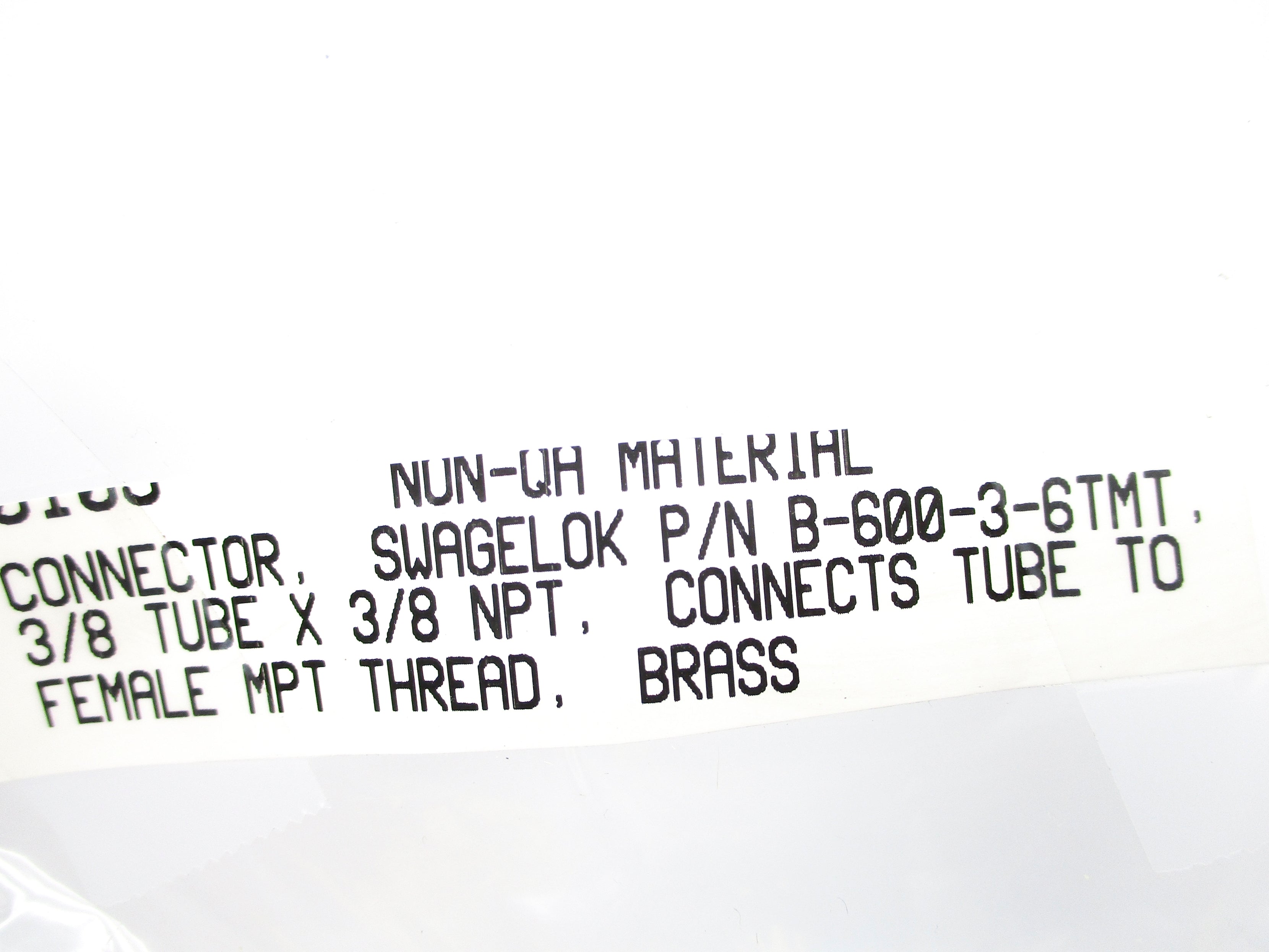 SWAGELOK B-600-3-6TMT NSNP