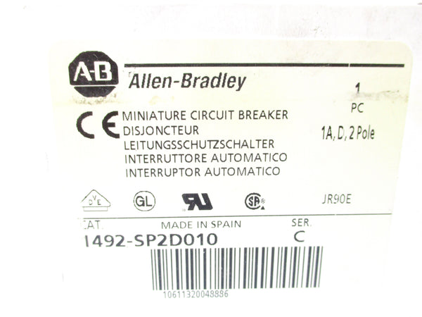 ALLEN BRADLEY 1492-SP2D010 SER. C 1A 415VAC (WH) NSMP