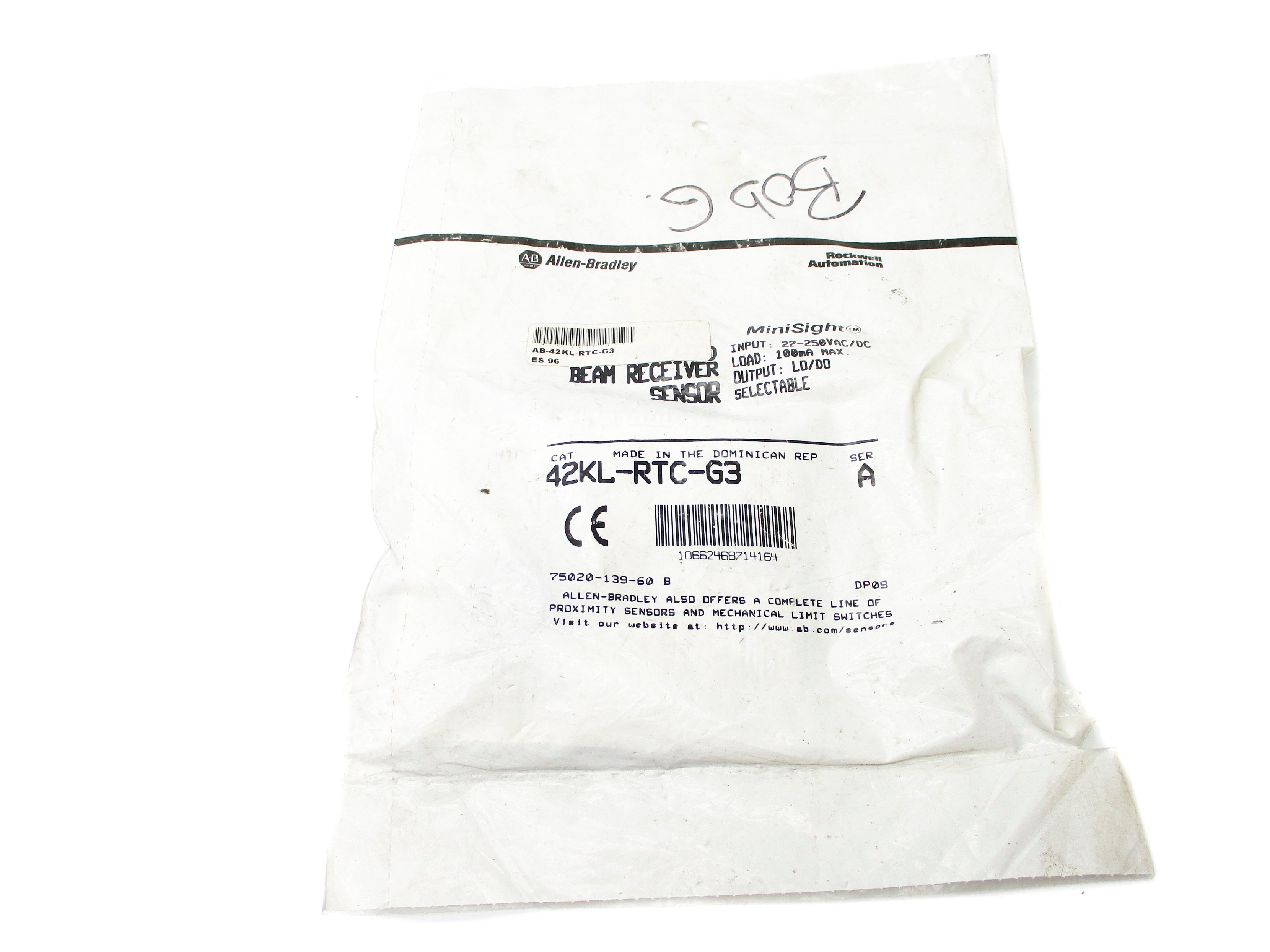ALLEN BRADLEY 42KL-RTC-G3 SER. A 22-250VAC/DC NSMP