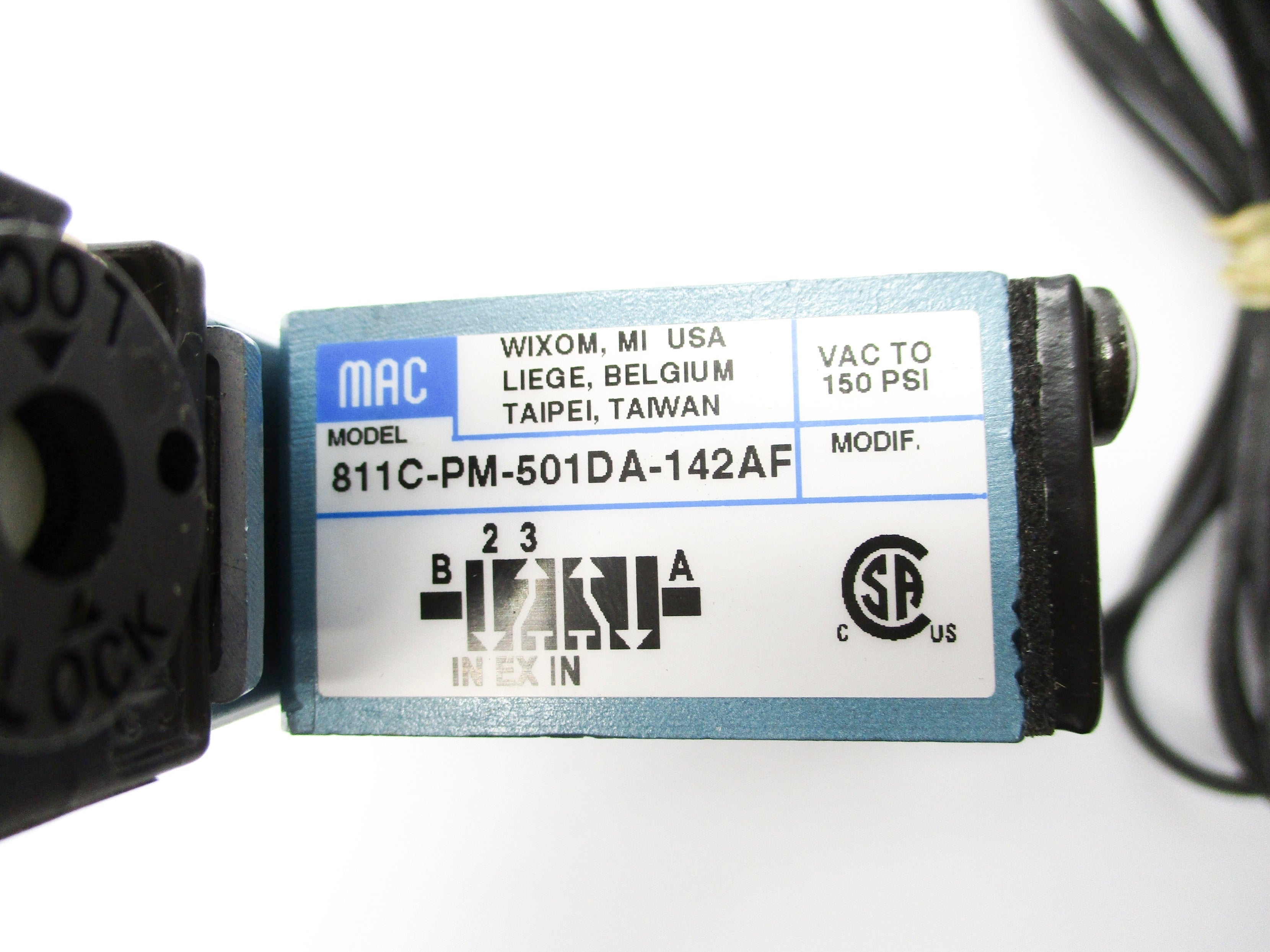 MAC 811C-PM-501DA-142AF 24VDC 150PSI NSNP