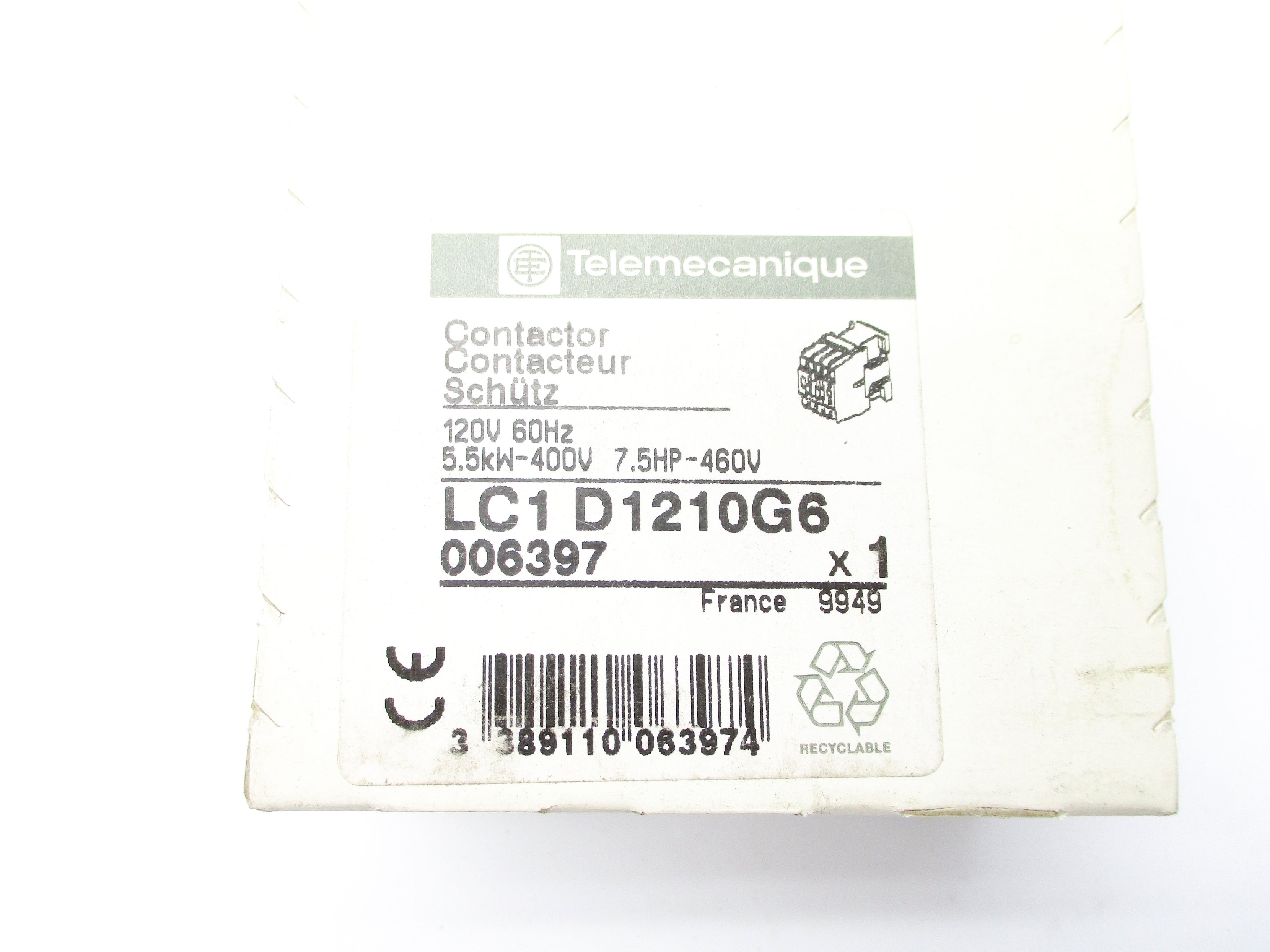 TELEMECANIQUE LC1D1210G6 120V NSFS
