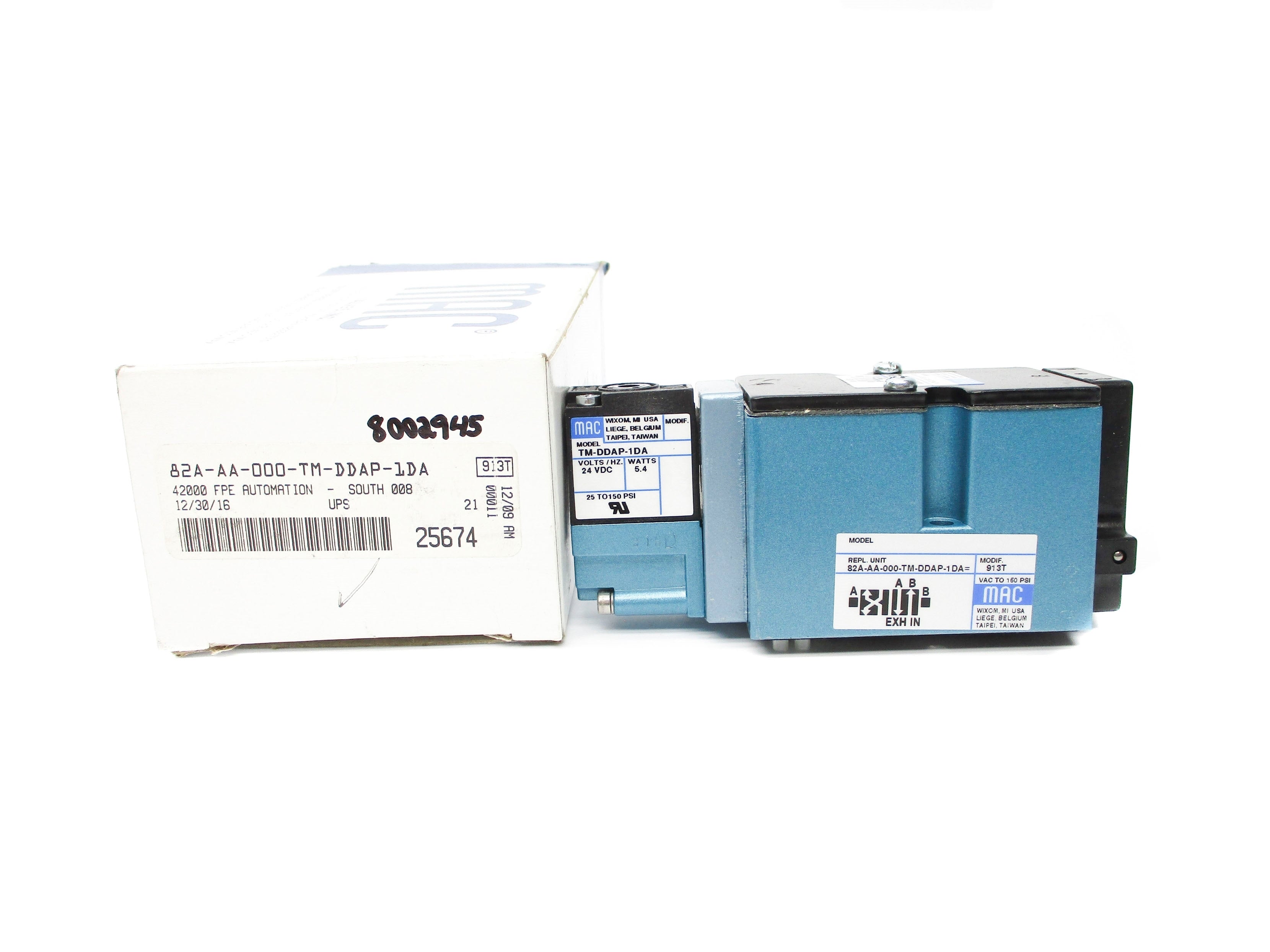 MAC 82A-AA-000-TM-DDAP-1DA 150PSI 24VDC NSMP