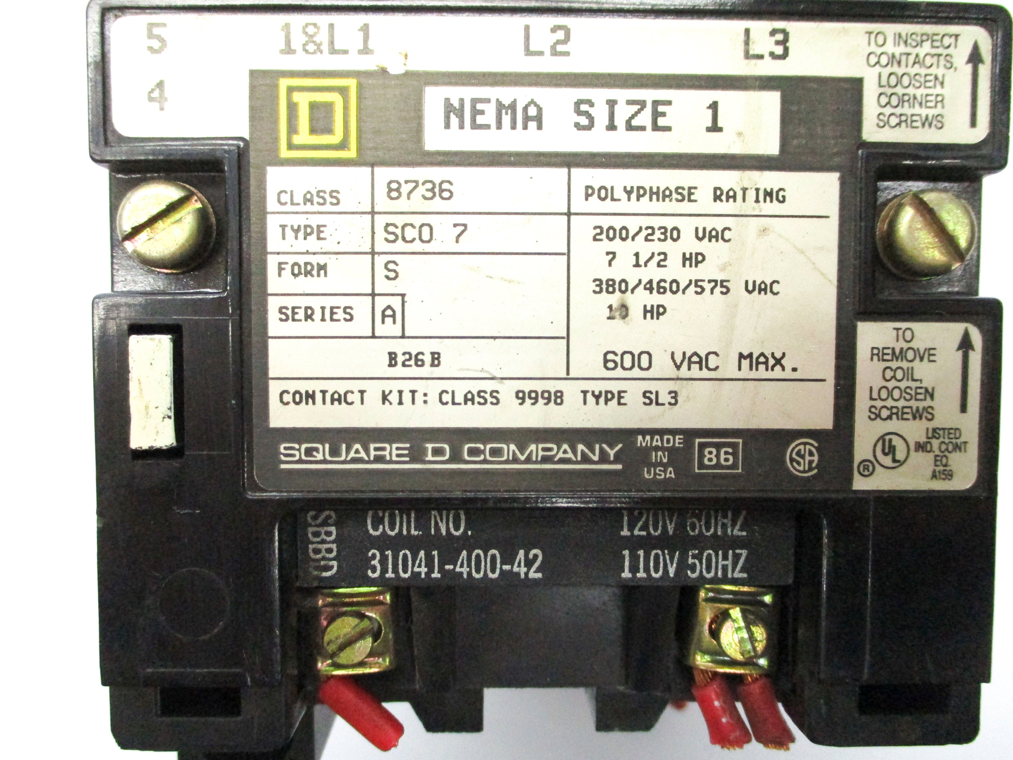 SQUARE D 8736SCO7V02 SER. A UNMP