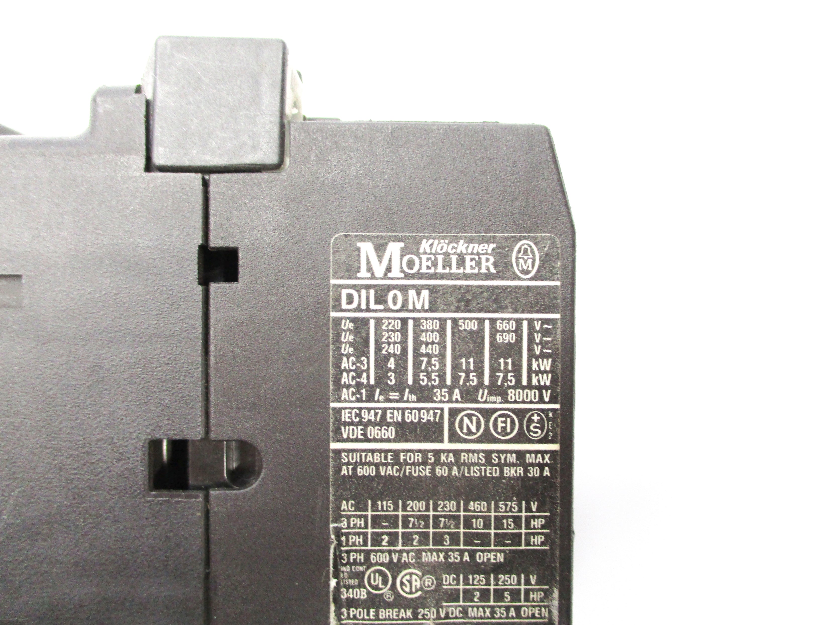 KLOCKNER MOELLER DIL0M 110/120V UNMP