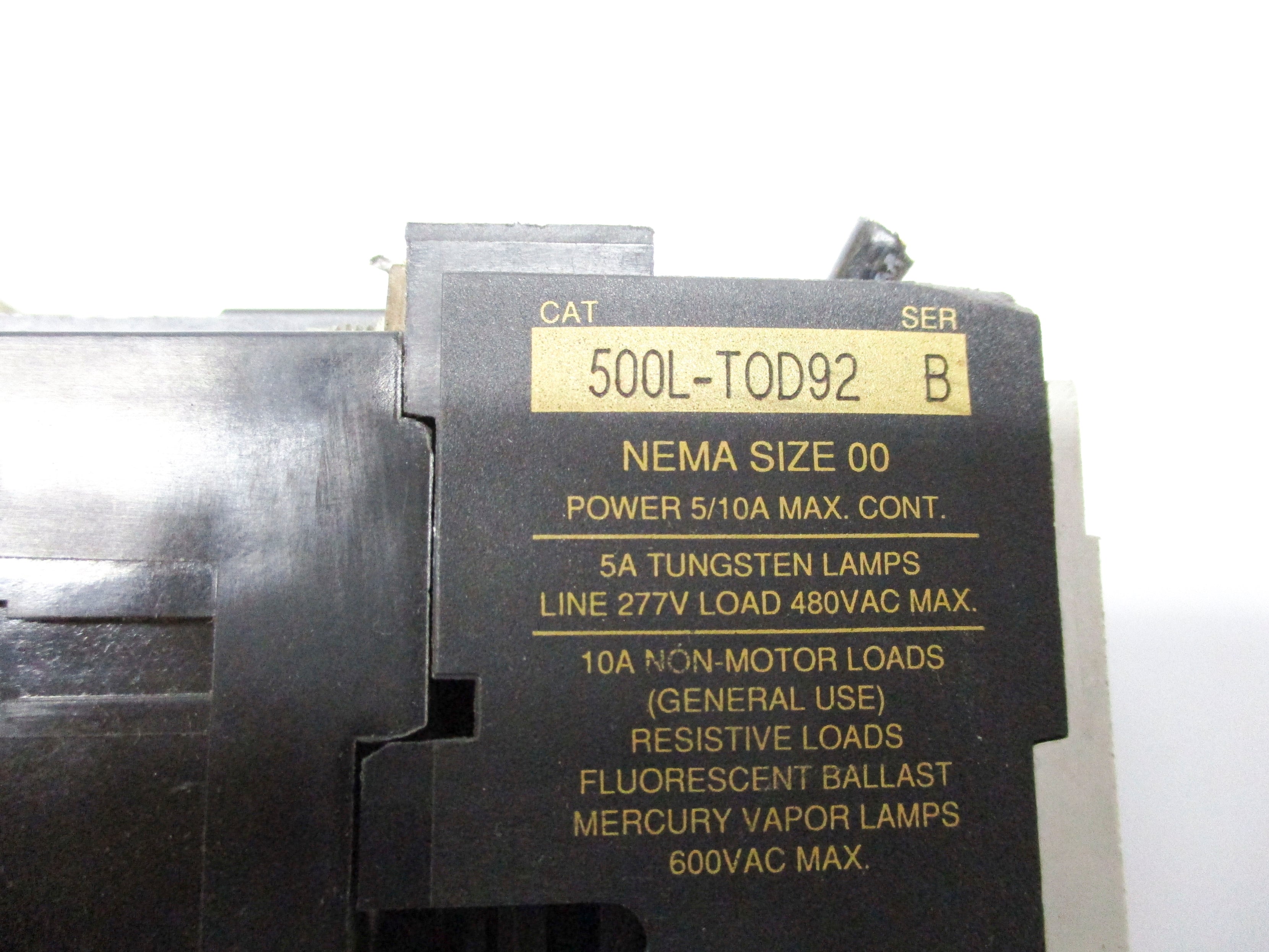 INDUSTRIAL SPARE PART 500L-TOD92 SER. B 110/120V UNMP