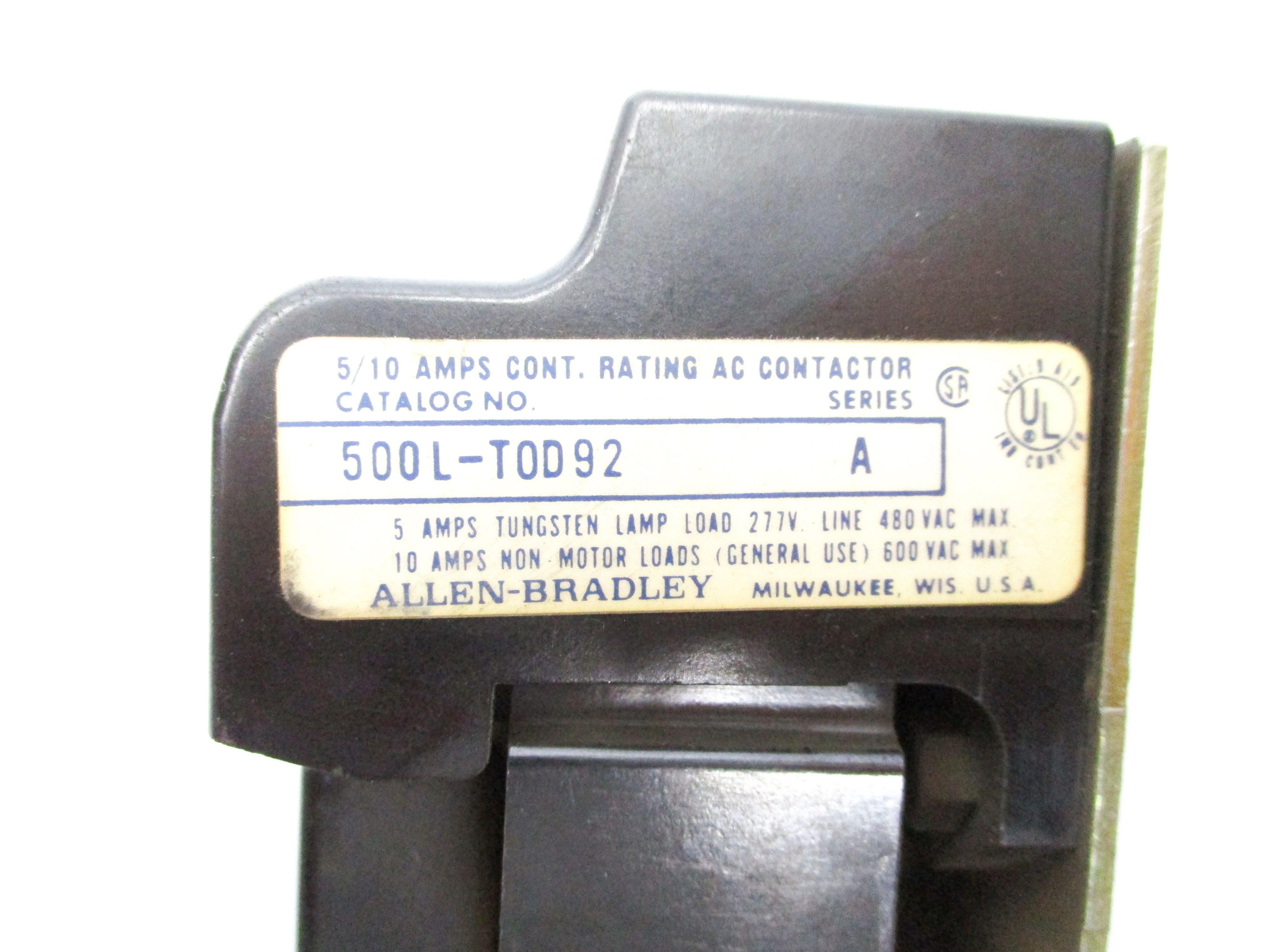 INDUSTRIAL SPARE PART 500L-TOD92 SER. A 110/120V UNMP