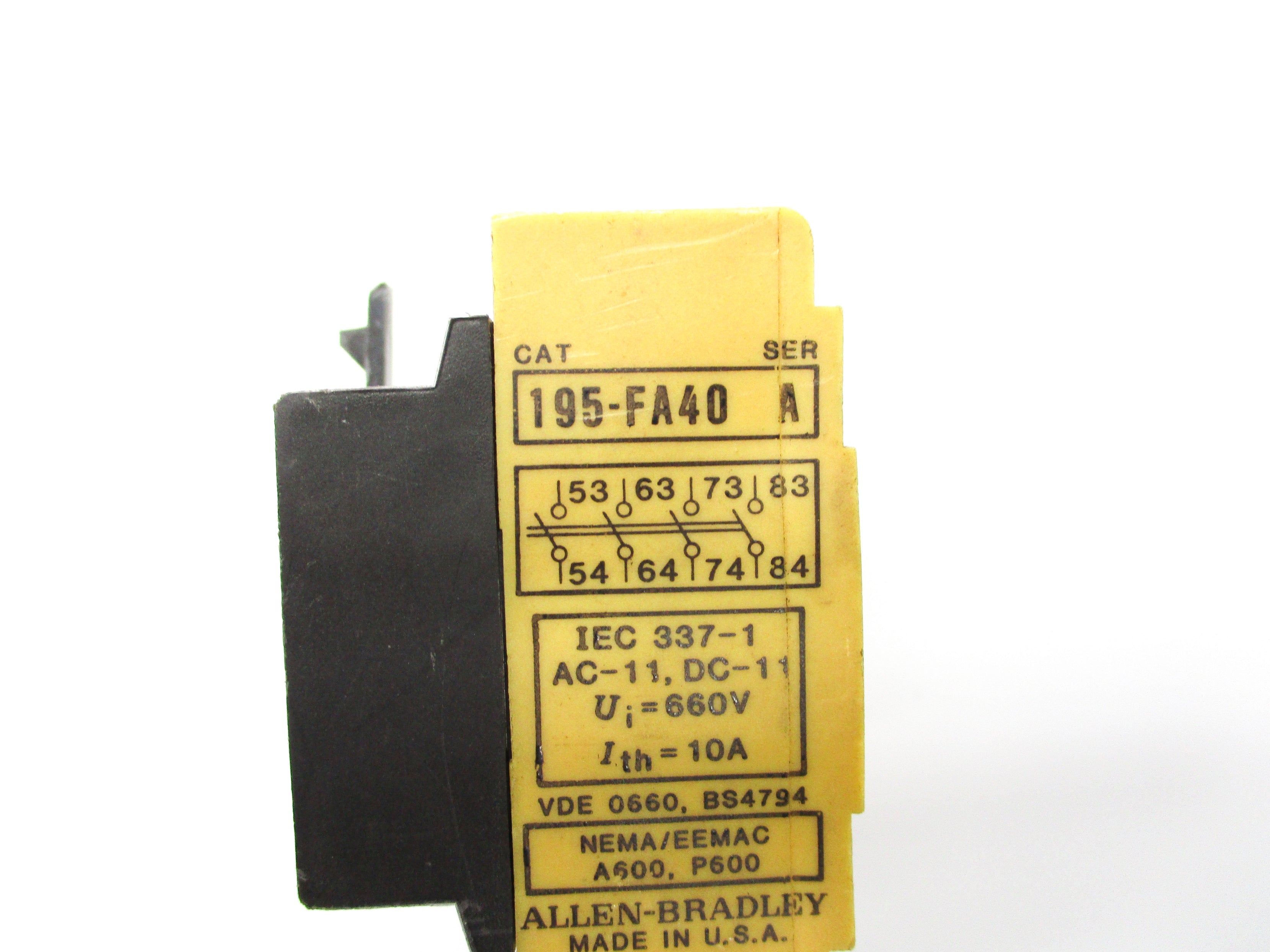 INDUSTRIAL SPARE PART 195-FA40 SER. A UNMP