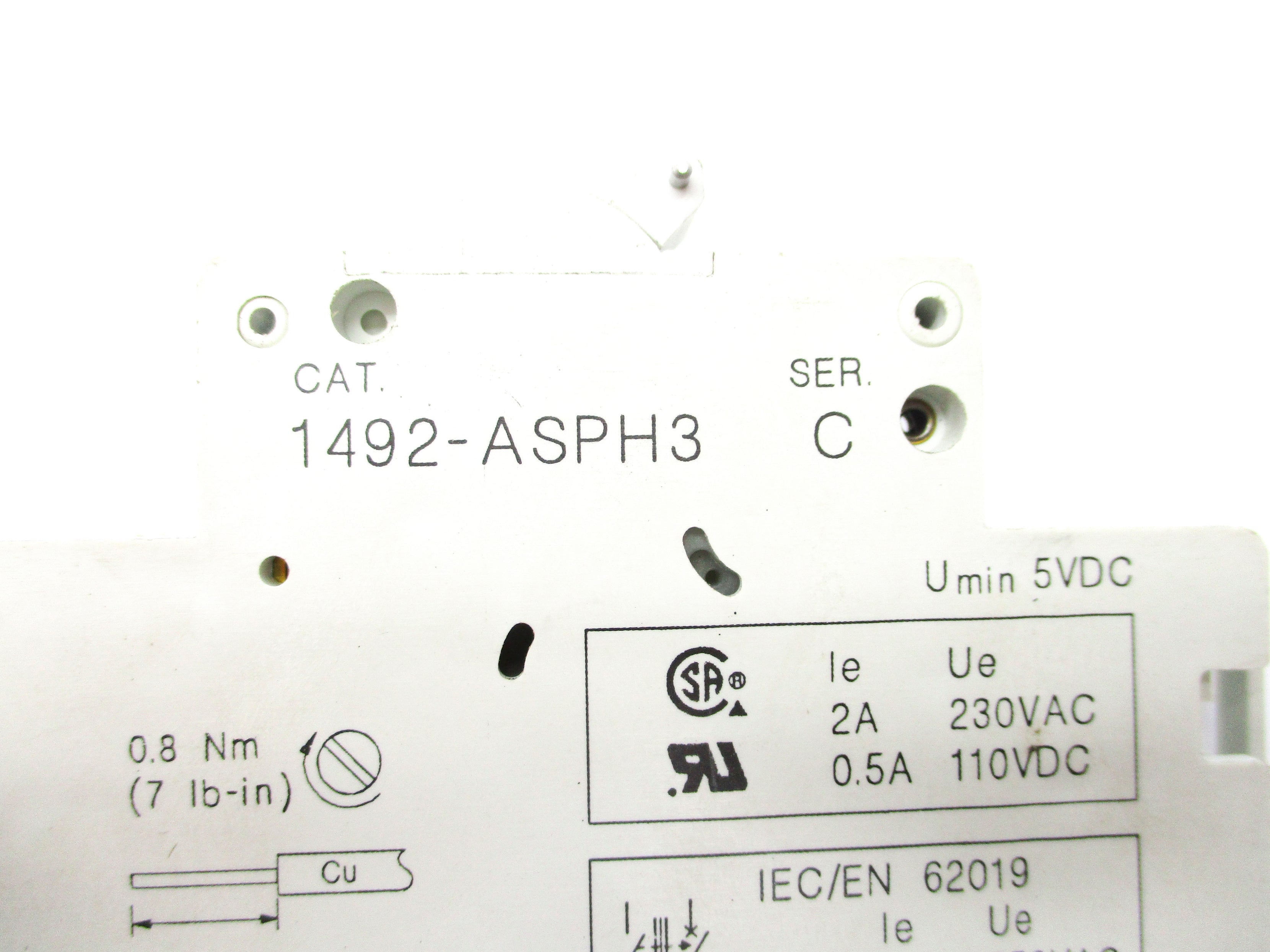 ALLEN BRADLEY 1492-ASPH3 SER. C UNMP