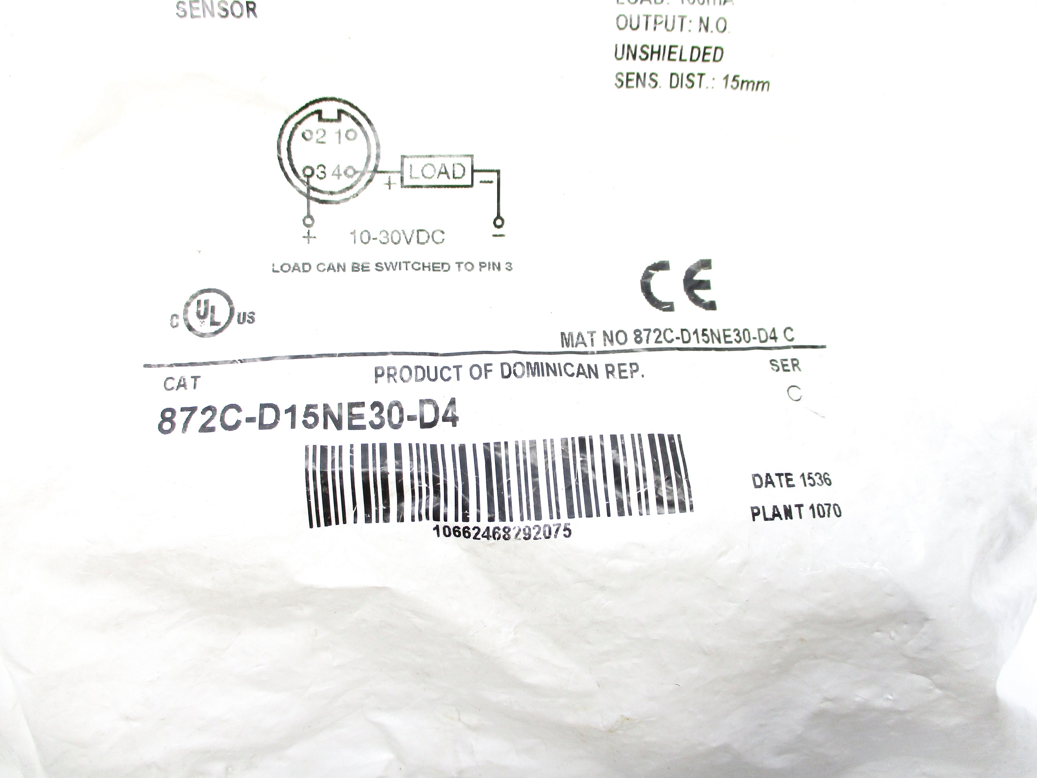 ALLEN BRADLEY 872C-D15NE30-D4 SER. C NSMP