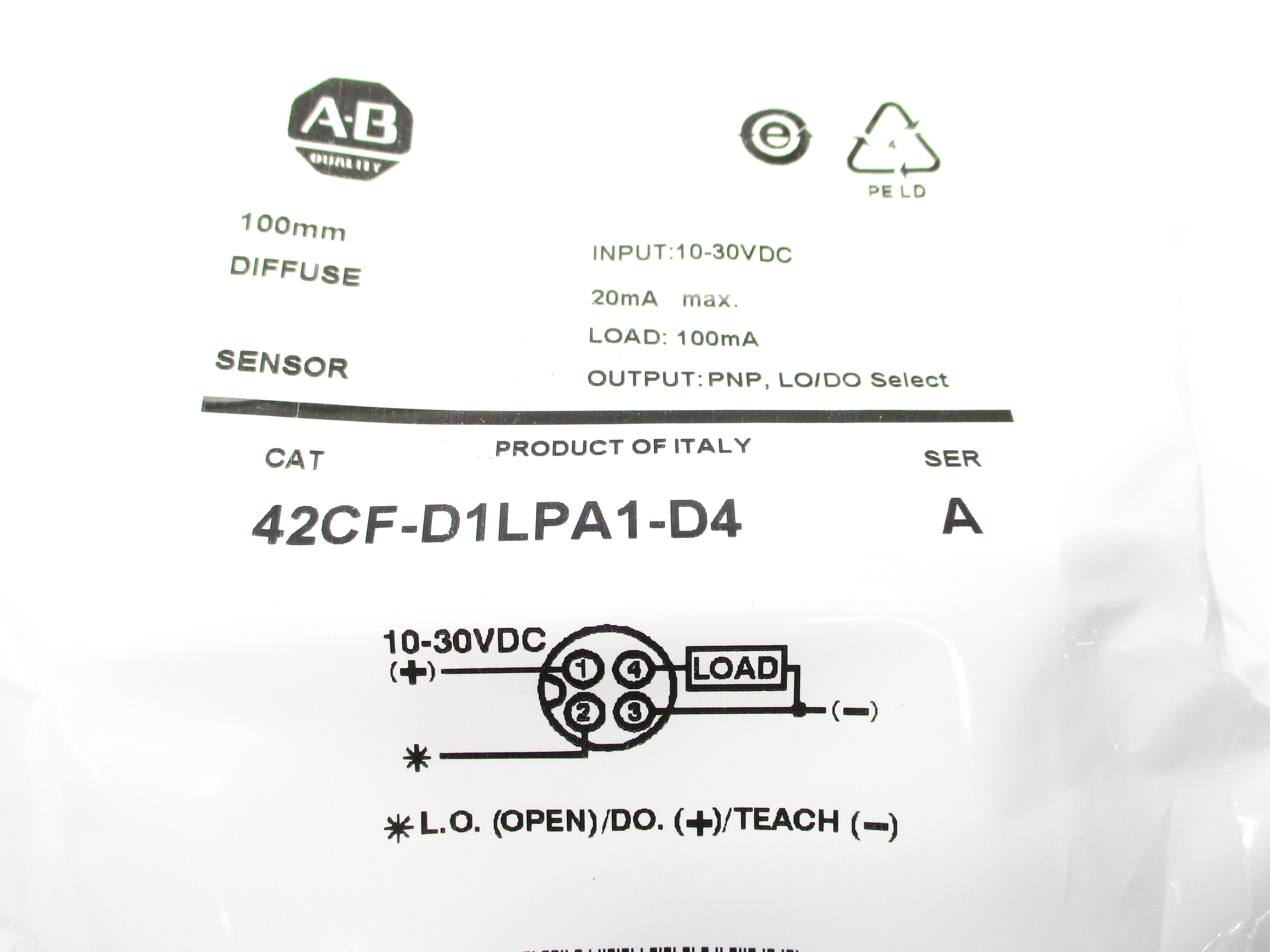 ALLEN BRADLEY 42CF-D1LPA1-D4 SER. A NSMP