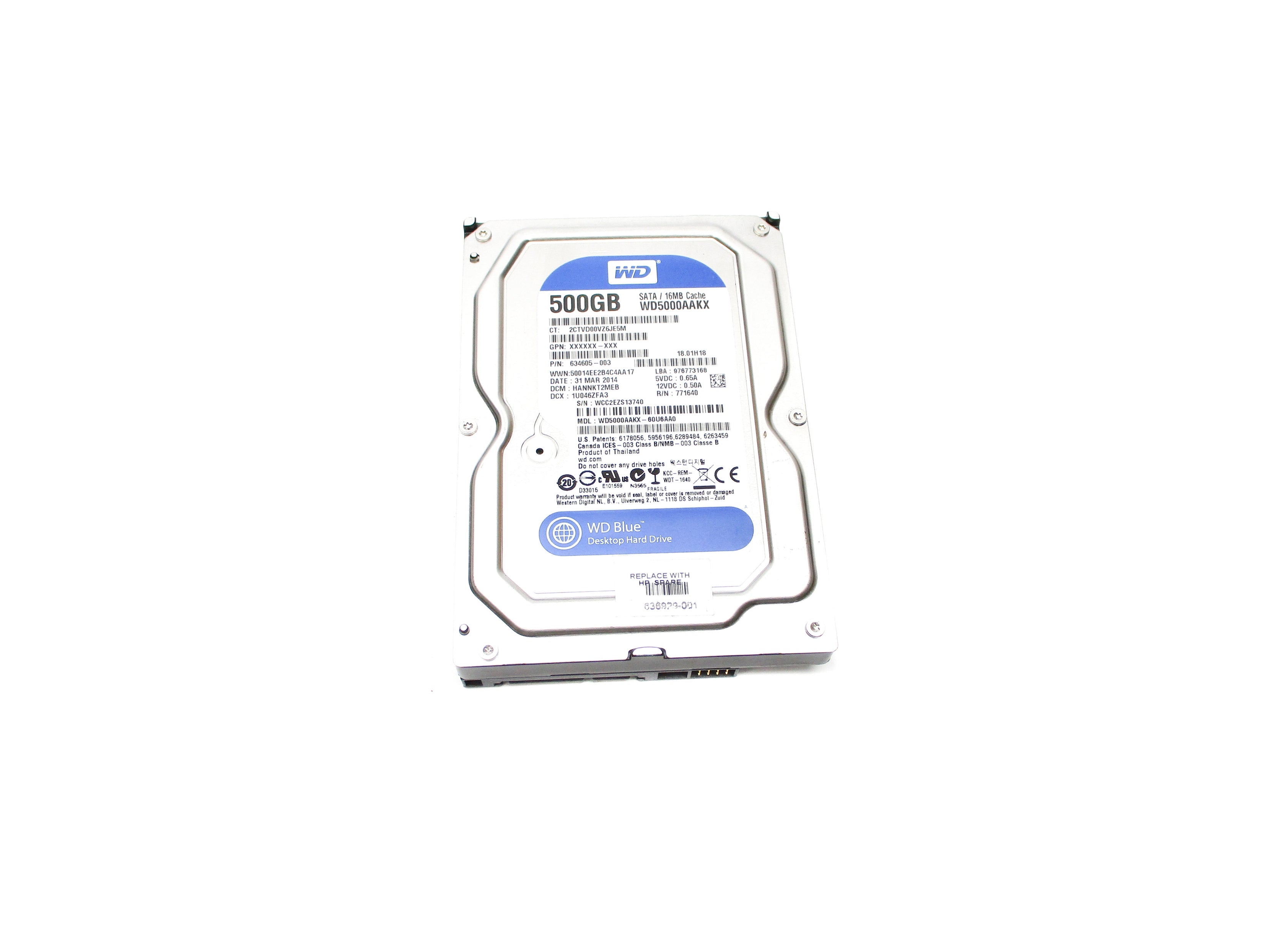 WD BLUE WD5000AAKX-60U6AA0 NSNP
