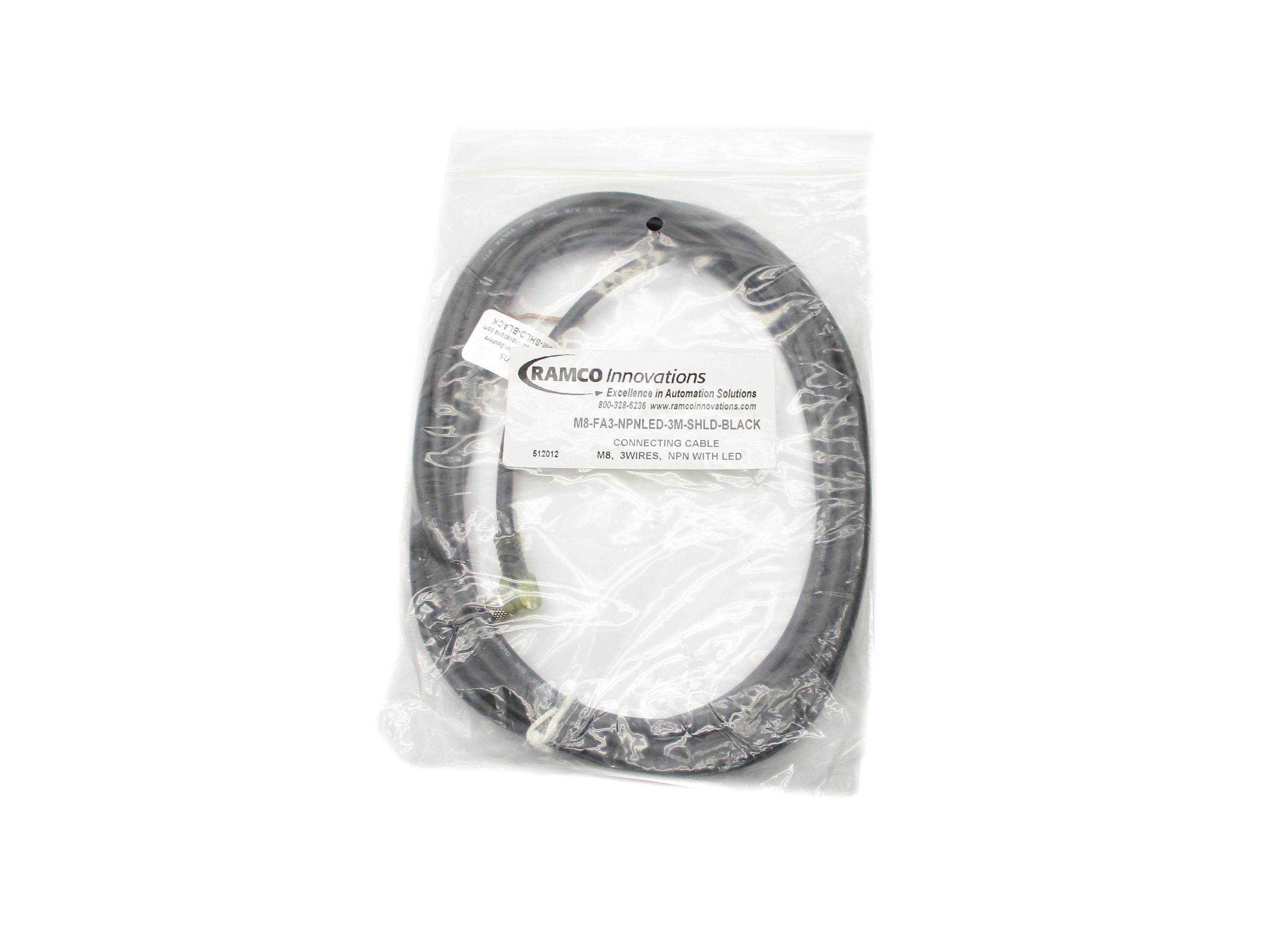 RAMCO INNOVATIONS M8-FA3-NPNLED-3M-SHLD-BLACK NSMP
