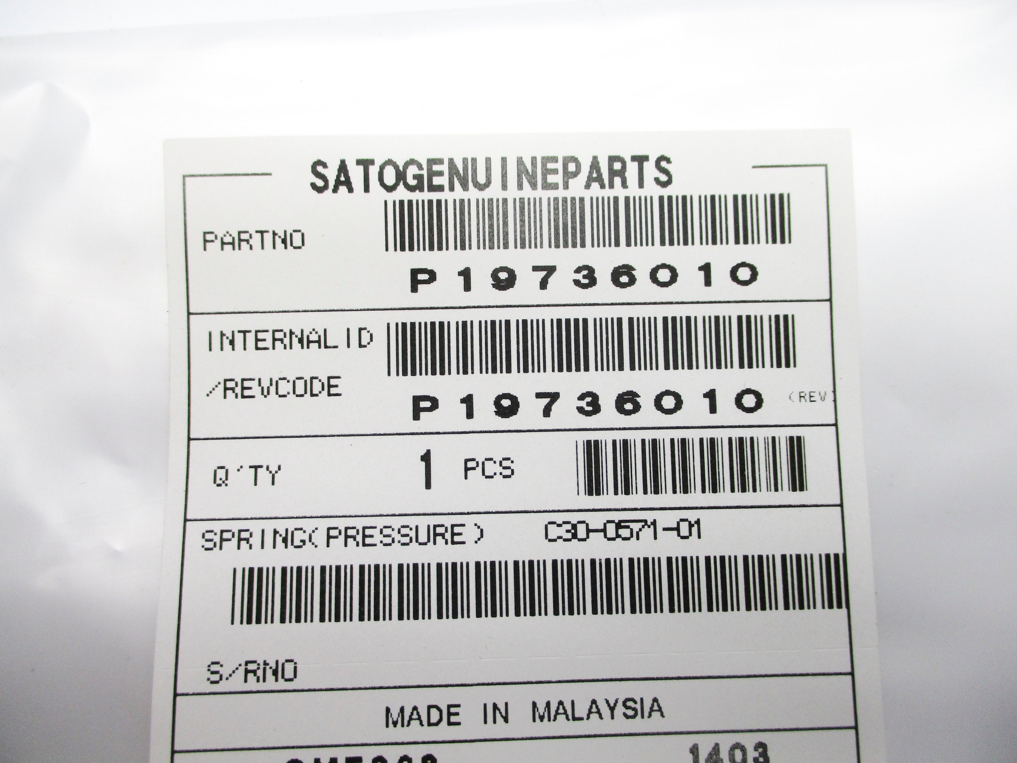 SATO P19736010 NSMP