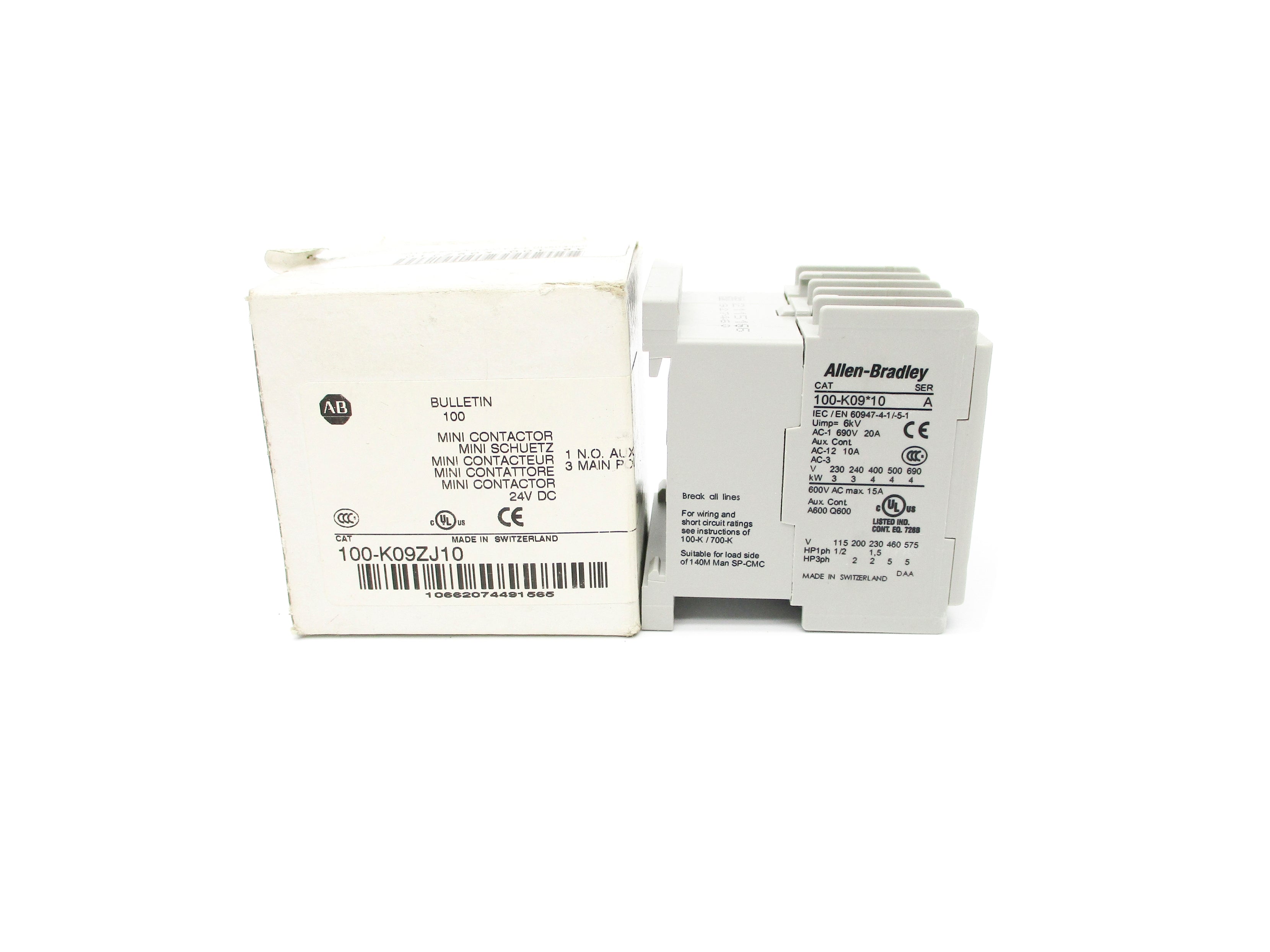ALLEN BRADLEY 100-K09ZJ10 SER. A 24VDC 20A (WH) NSMP