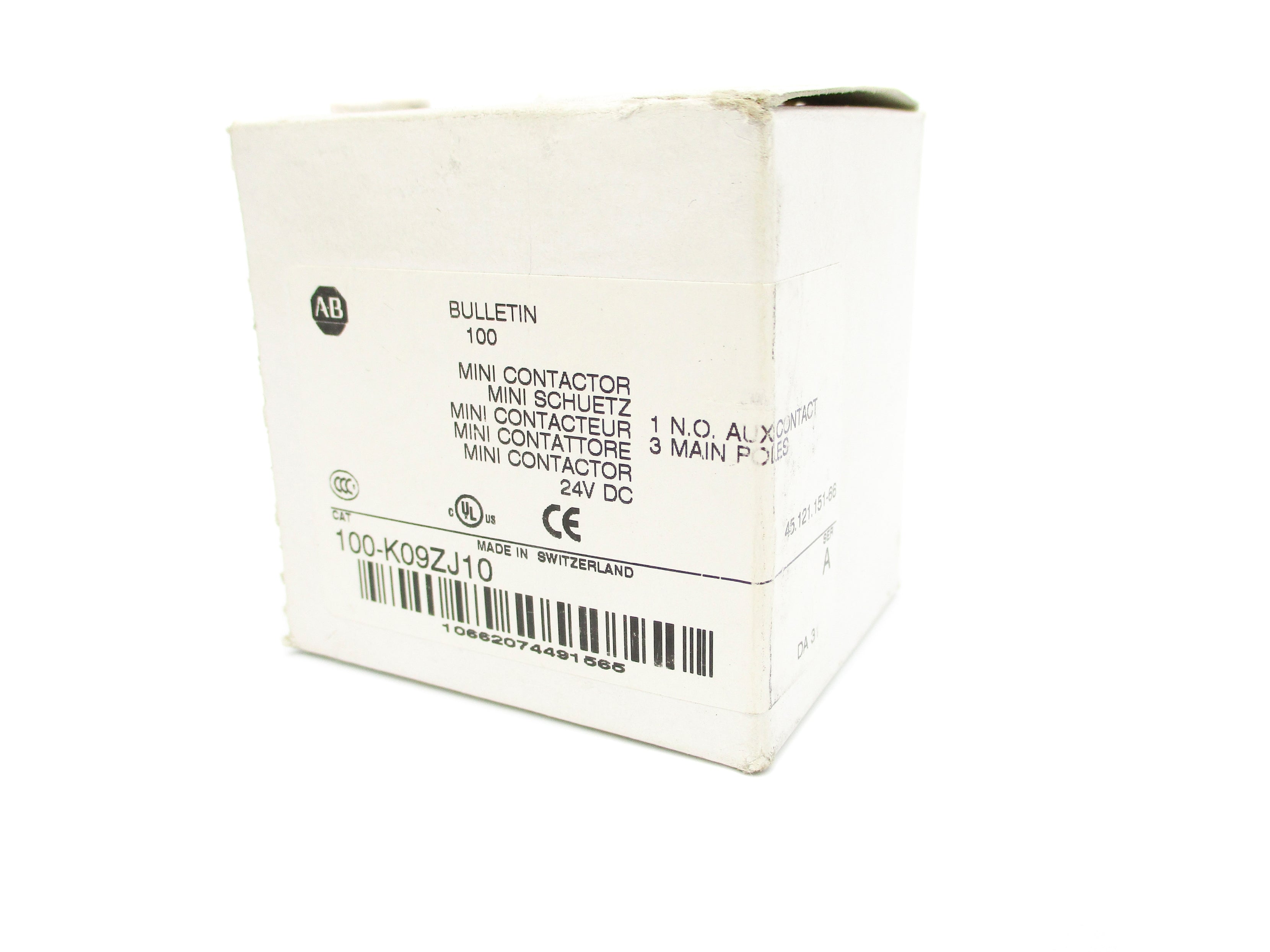 ALLEN BRADLEY 100-K09ZJ10 SER. A 24VDC 20A (WH) NSMP