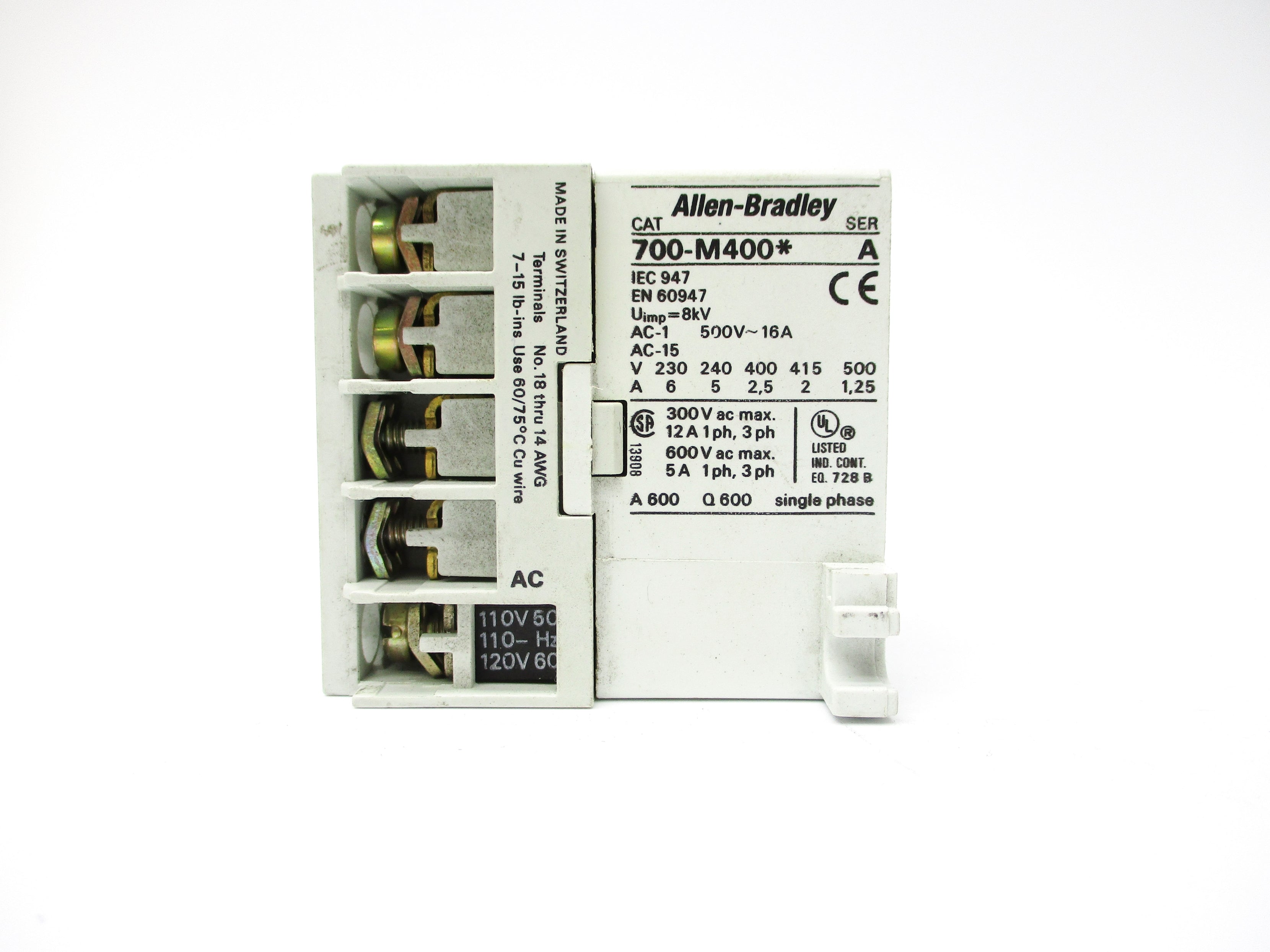 INDUSTRIAL SPARE PART 700-M400A1 SER. A 110/120V NSNP