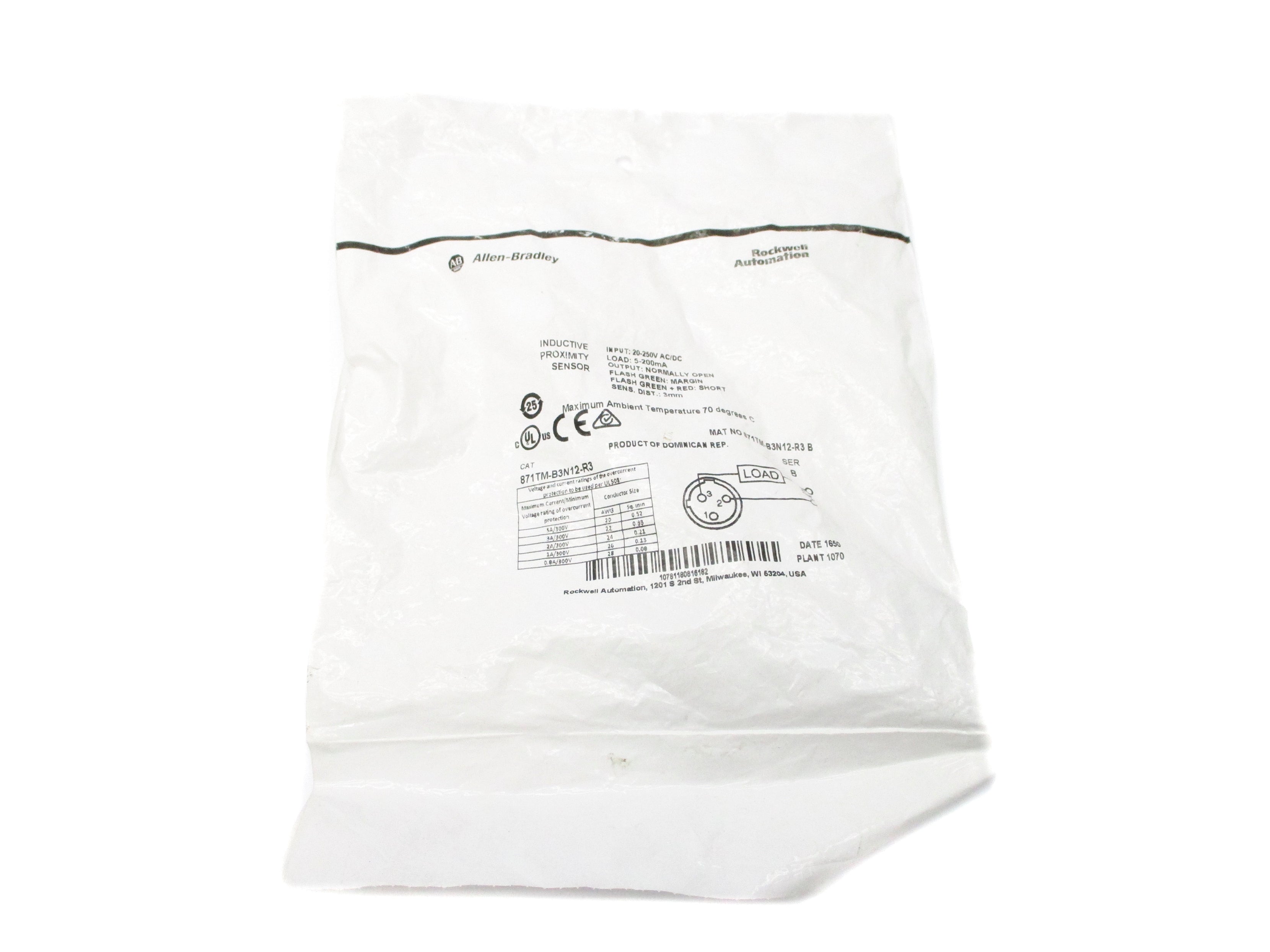 INDUSTRIAL SPARE PART 871TM-B3N12-R3 SER. B 20-250VAC/DC NSMP